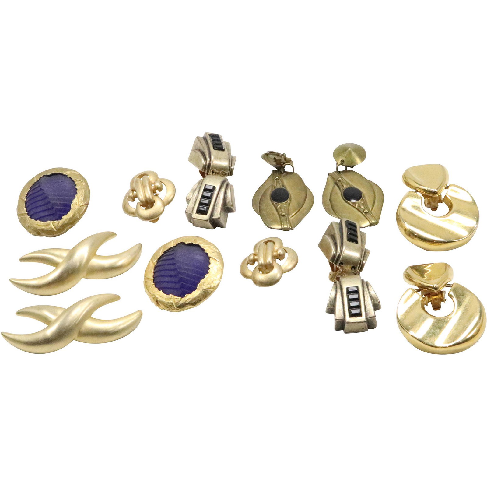 [6] SIX Assorted Designer Clip-on Earrings - Variety (1 of 7)