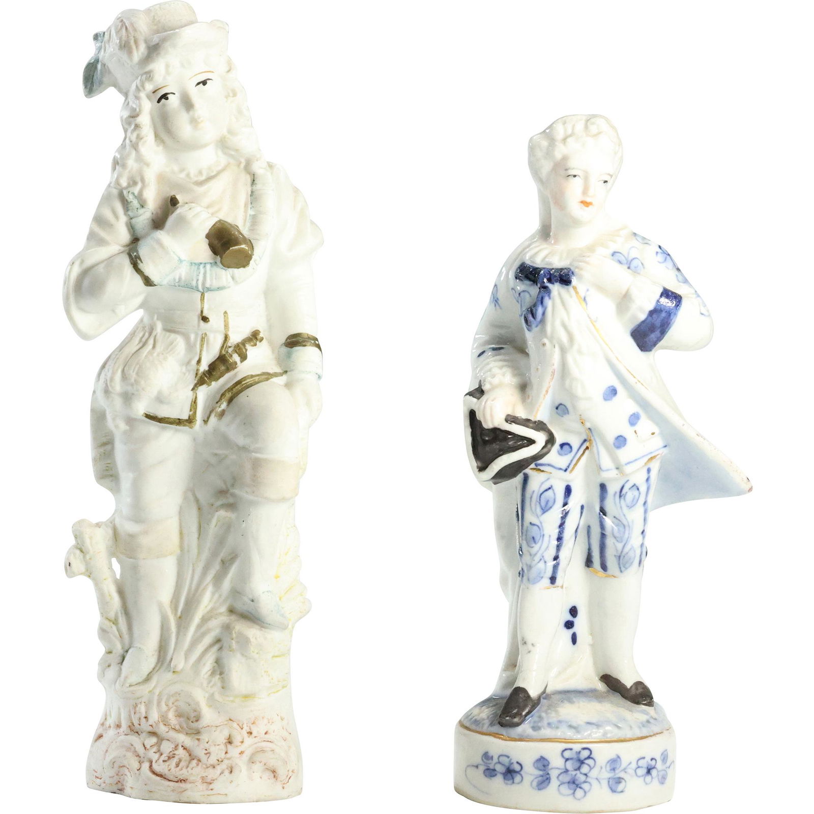 [2] TWO Antique Porcelain Classical Women Figure Statues (1 of 13)