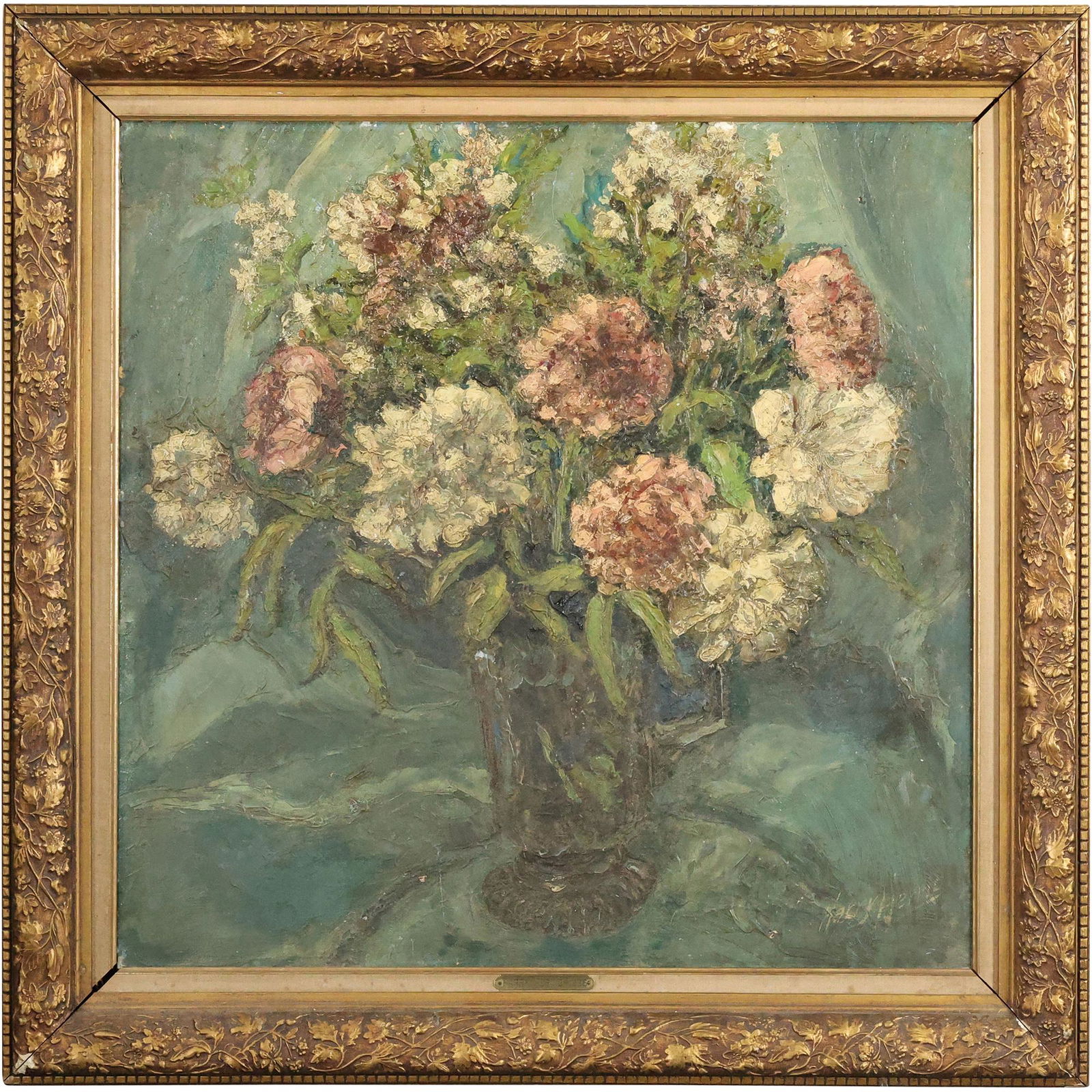 Harry Hering 1887-1967 American; Floral Still Life Oil Painting, Signed (1 of 16)