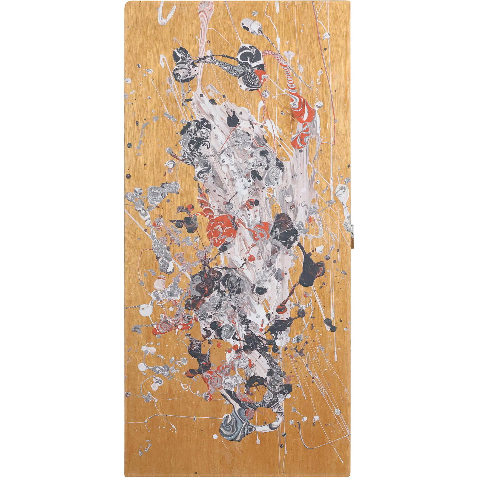 SEAN BAITY " The Homeless Jackson Pollock" Drip Art Oil Painting on Wood Panel (1 of 12)