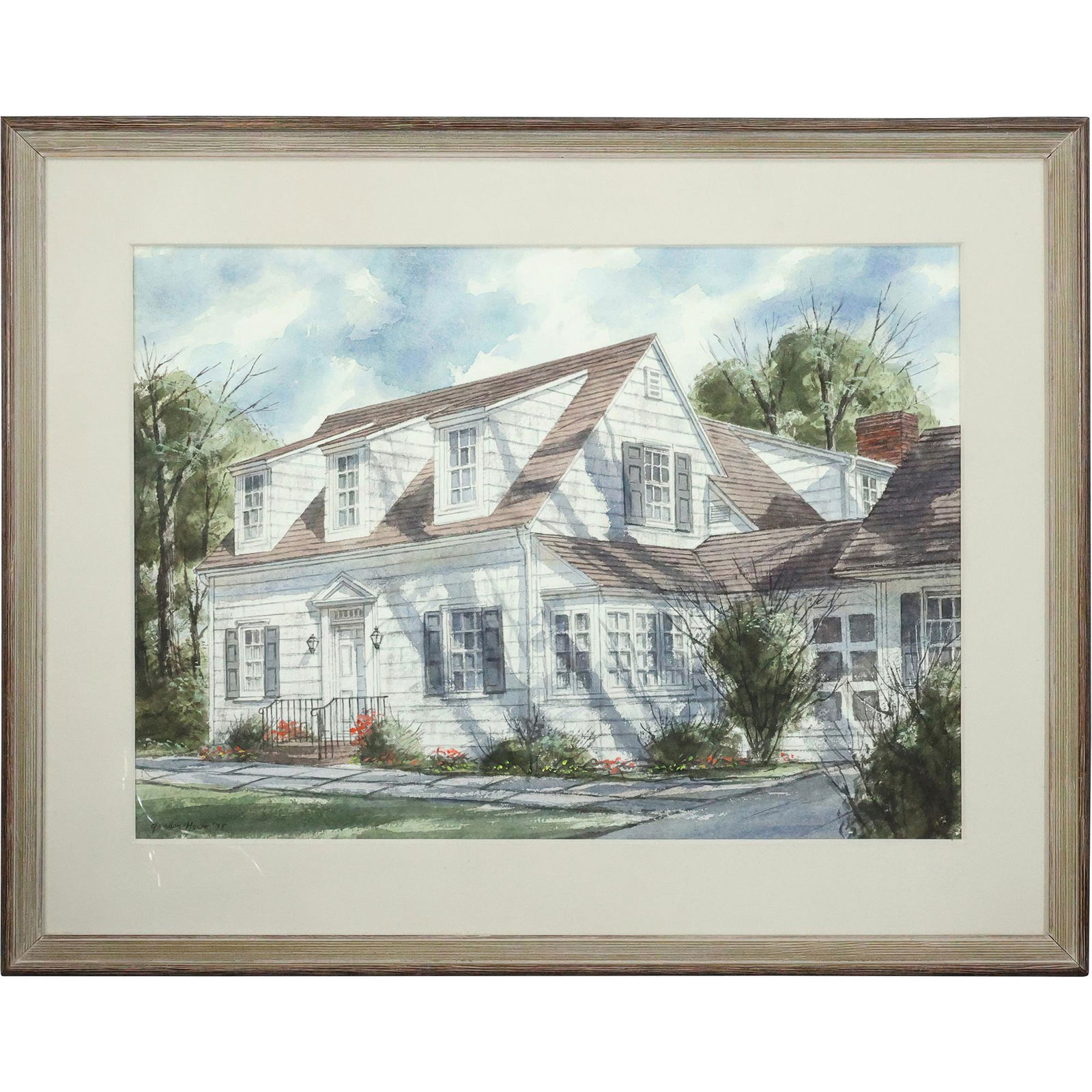 GURDON HOWE, American, Woodstock, Watercolor New England Home (1 of 11)