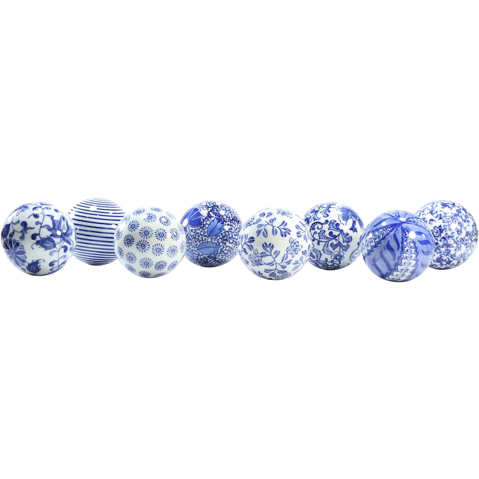 [8] EIGHT Assorted Chinese Fine Porcelain Decorative BALLS Blue & White (1 of 11)