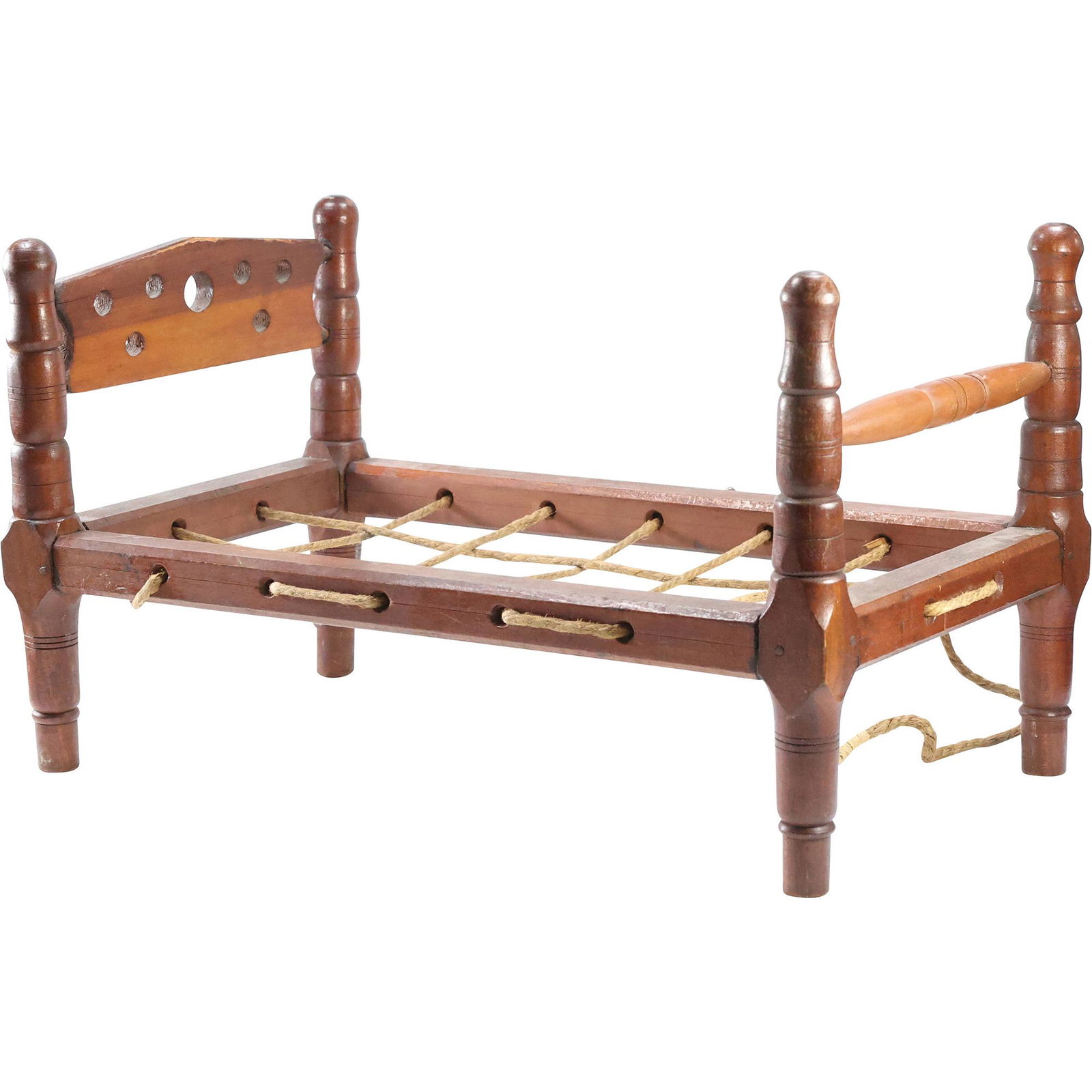 Salesman's Sample PRIMITVE COLONIAL ROPE BED (1 of 12)