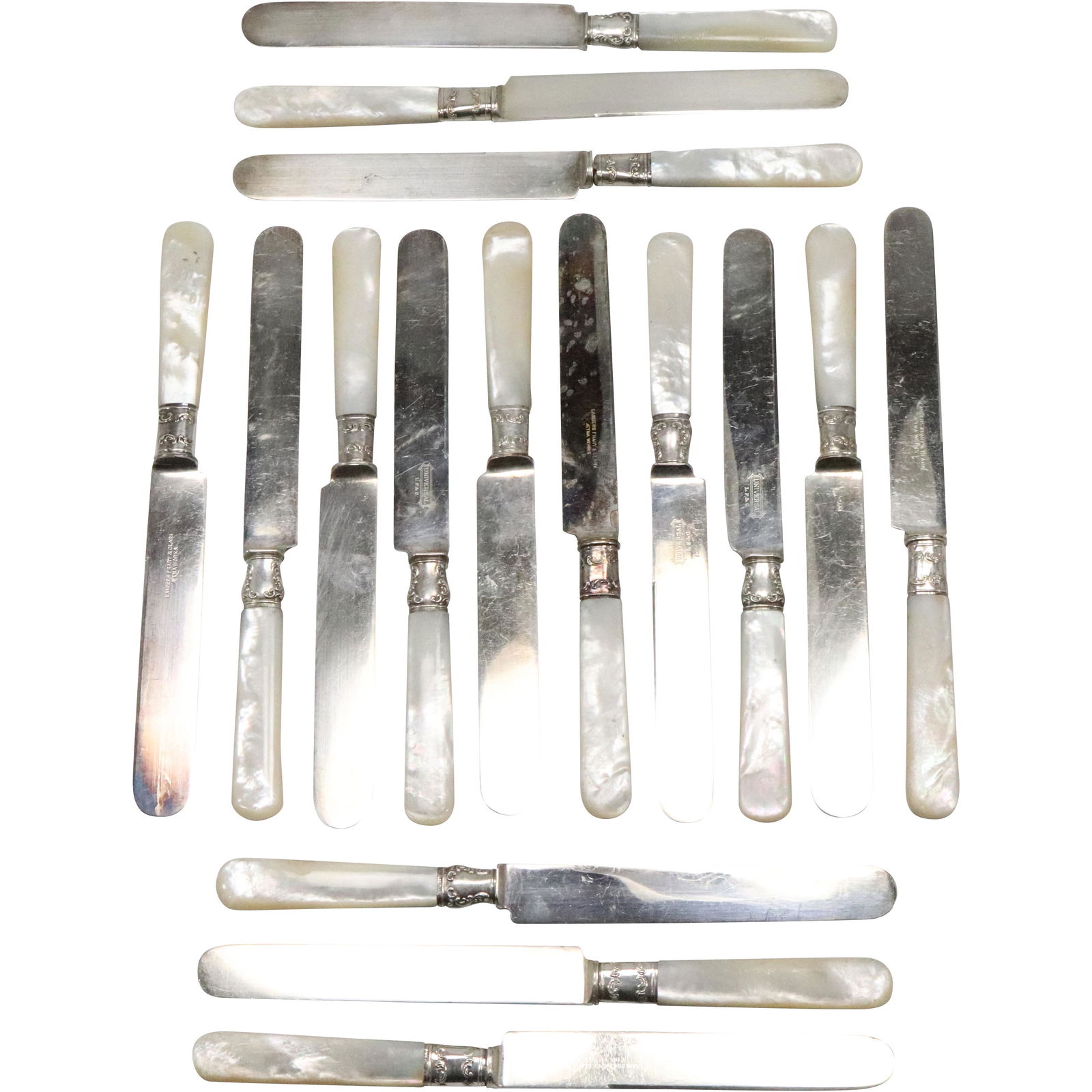[16] KNIVES Landers Frary & Clark Metalworks STERLING with MOP Handles (1 of 7)