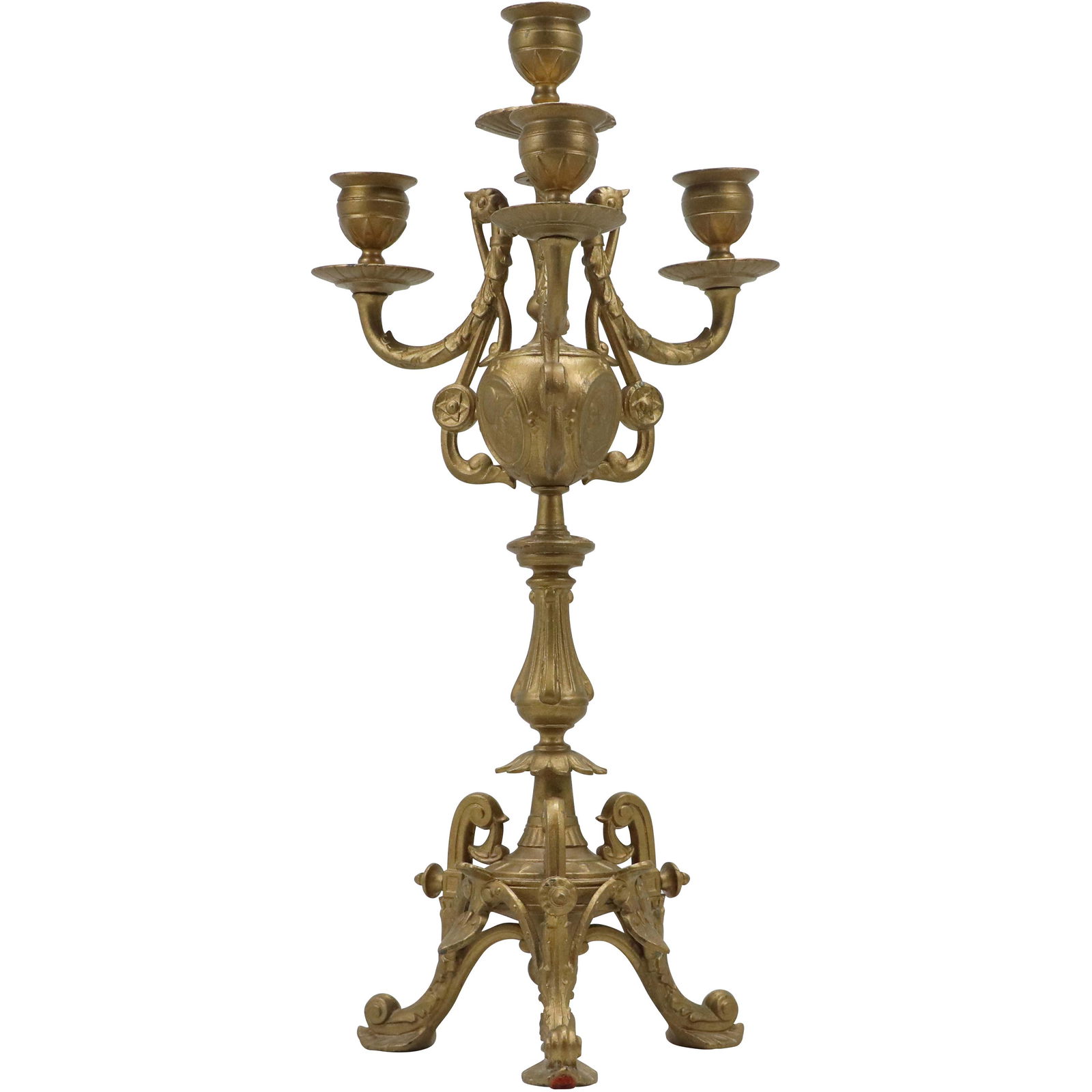 17 in. Height Bronze Victorian Renaissance Candelabrum 4-Light (1 of 10)