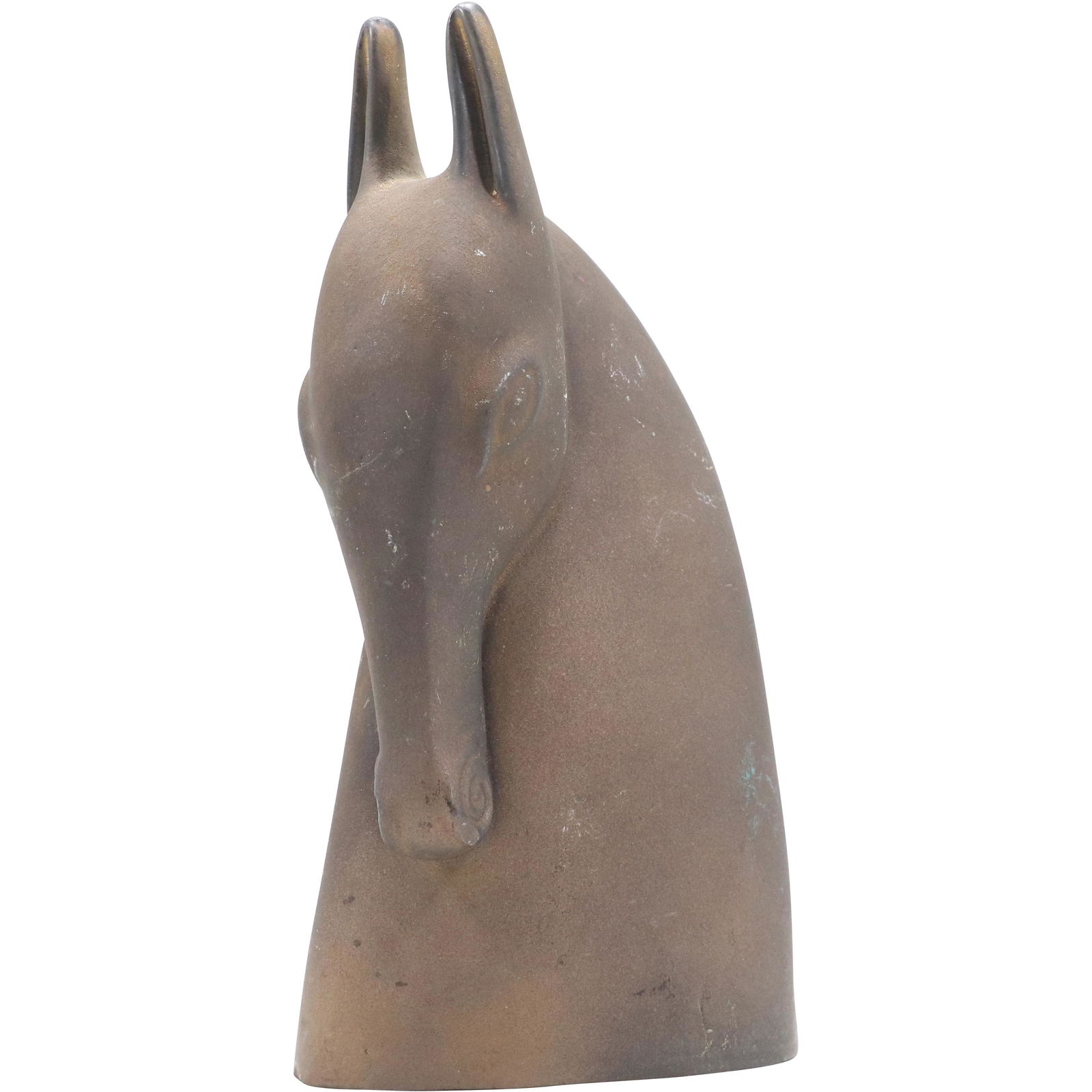 Mid-Century Modern Ceramic Head of a Gazelle Sculpture (1 of 10)