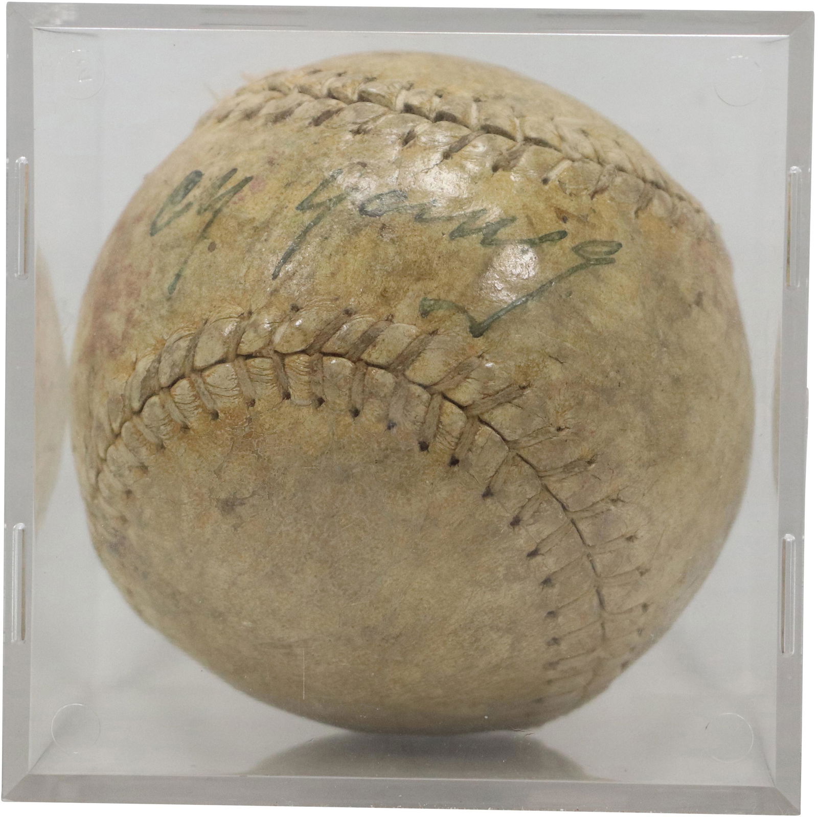 Cy Young Autographed Softball with COA Certificate (1 of 8)