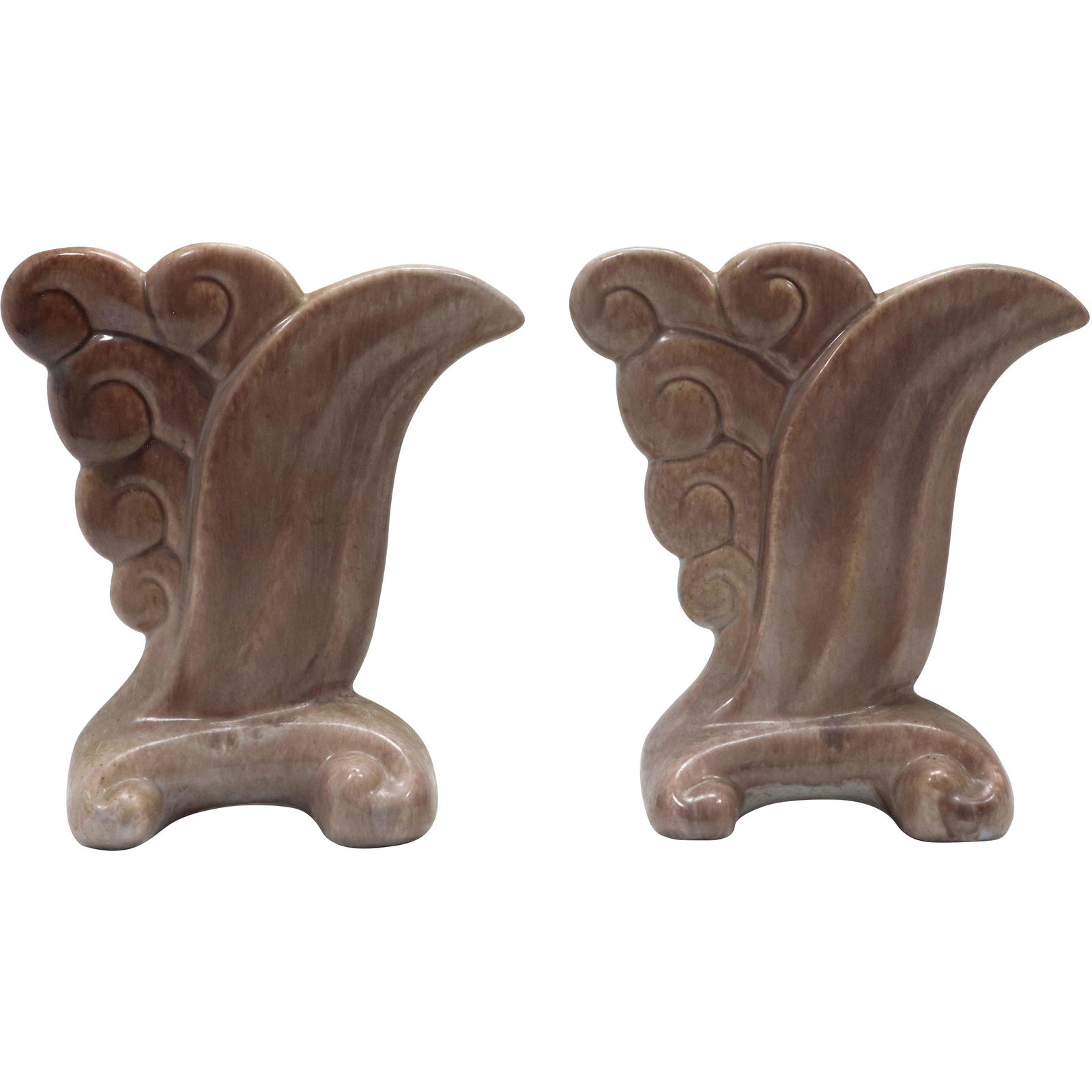 [2] TWO Signed Jordan Art Pottery Fleur De Lis Vases (1 of 11)