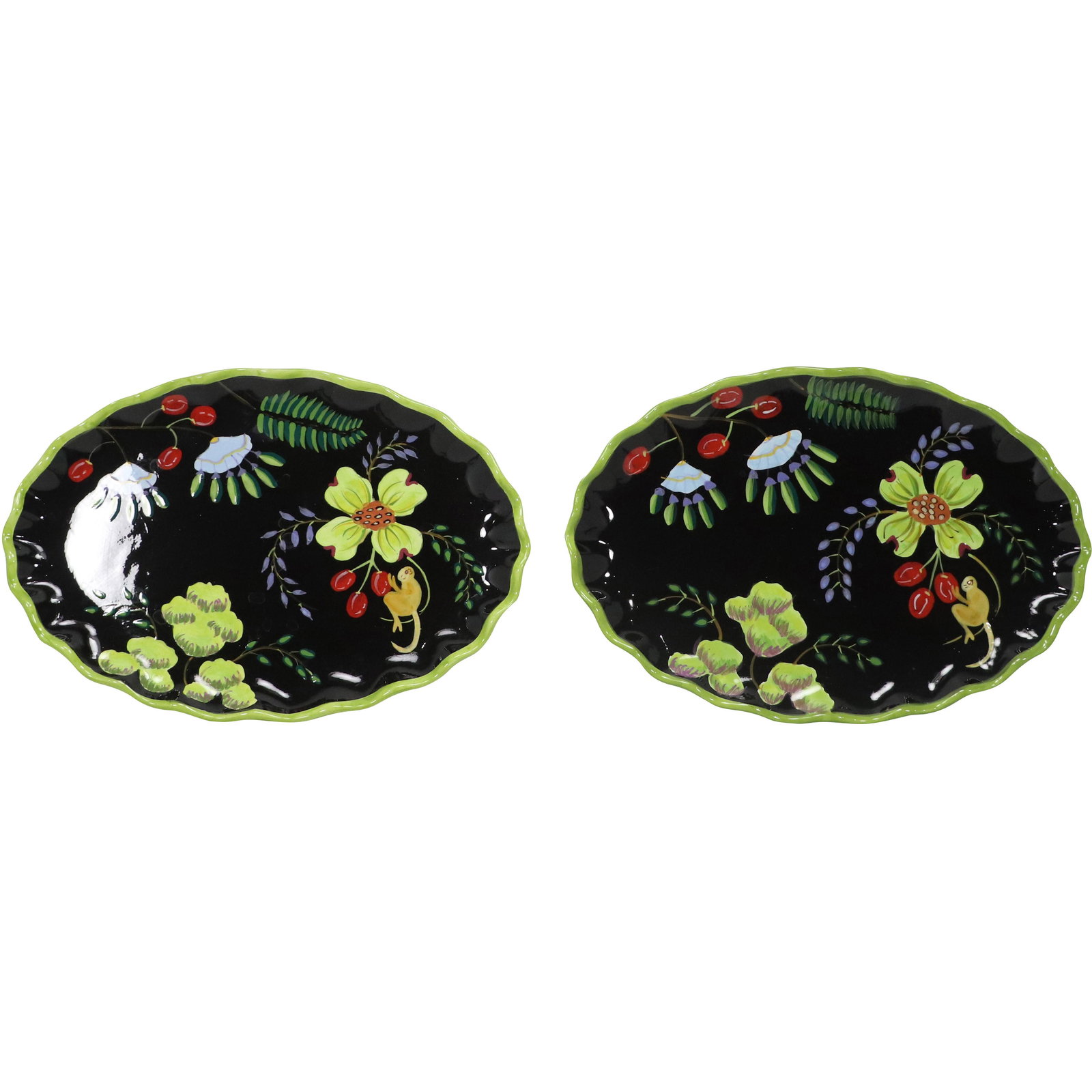 [2] TWO Eileen Tramonte, Certified International Floral Porcelain Platters (1 of 8)