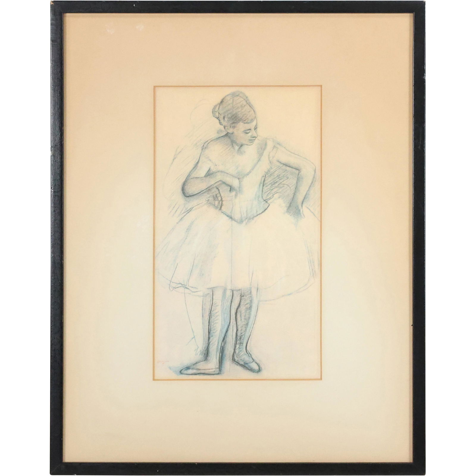 Edgar Degas 1834-1917, Vintage Lithograph Ballerina, Signed in Plate, Framed (1 of 11)
