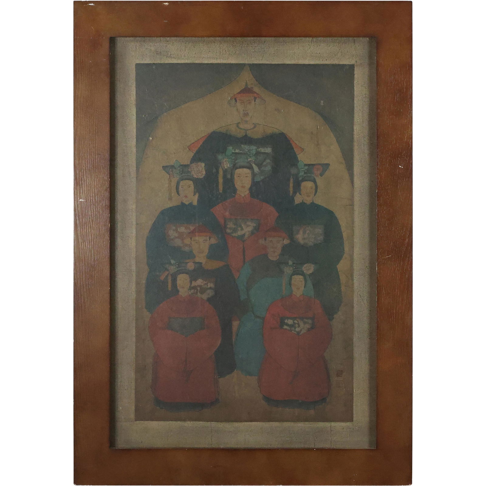 Chinese King and Several Emperors Large Lithography on Board, Framed (1 of 12)