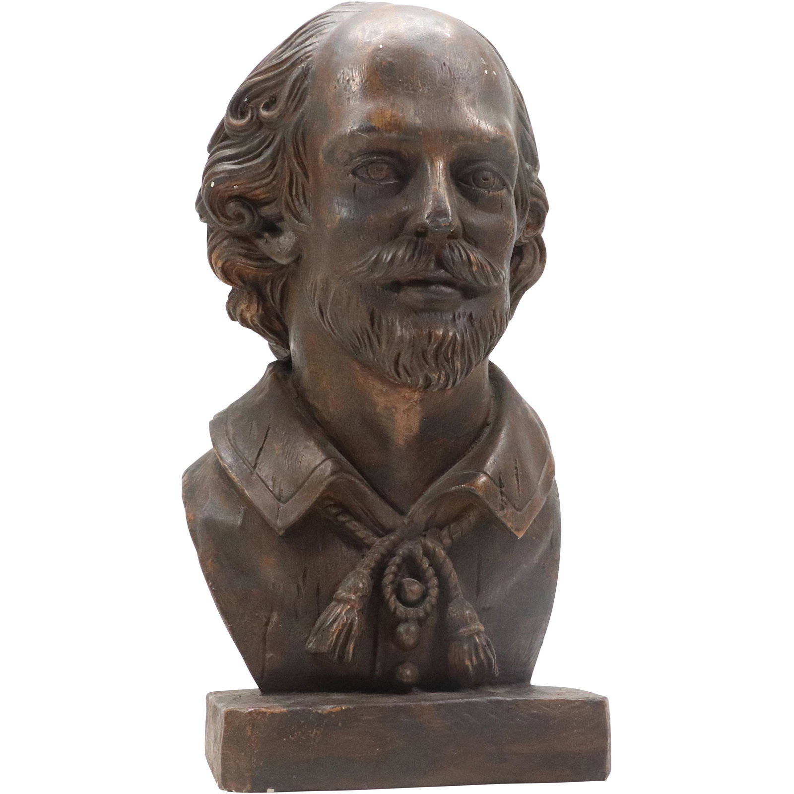 Bust of WILLIAM SKAKESPEARE in Hard Composition, Original Patina Finish (1 of 10)