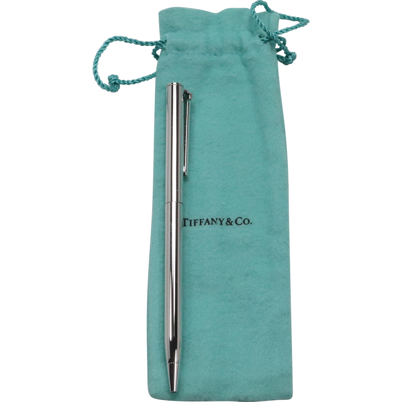 TIFFANY & CO .925 Sterling Silver Pen with Fabric Bag and Box (1 of 7)