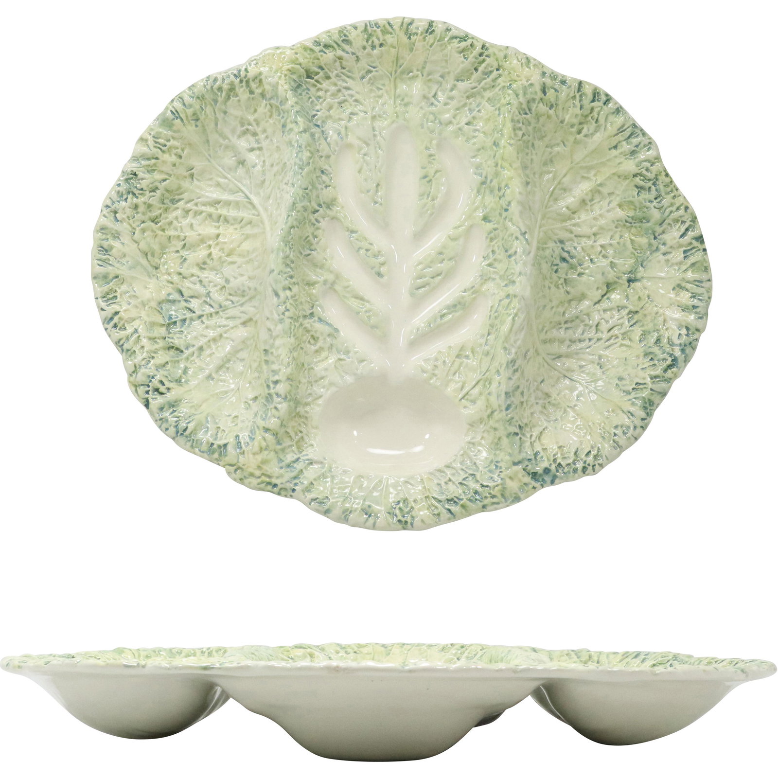 Large Ceramic Divided Cabbage Serving Tray (1 of 12)