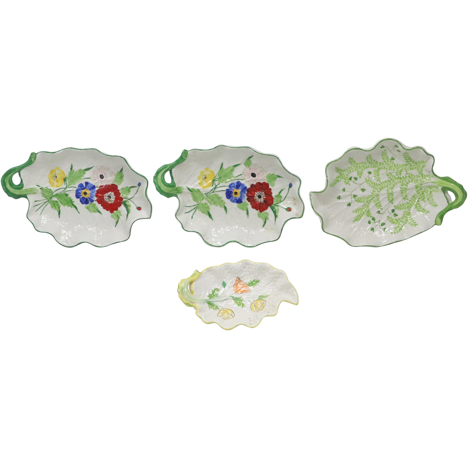 [4] Assorted Italian Ceramic Leaf Figurative Trays Hand Decorated (1 of 11)