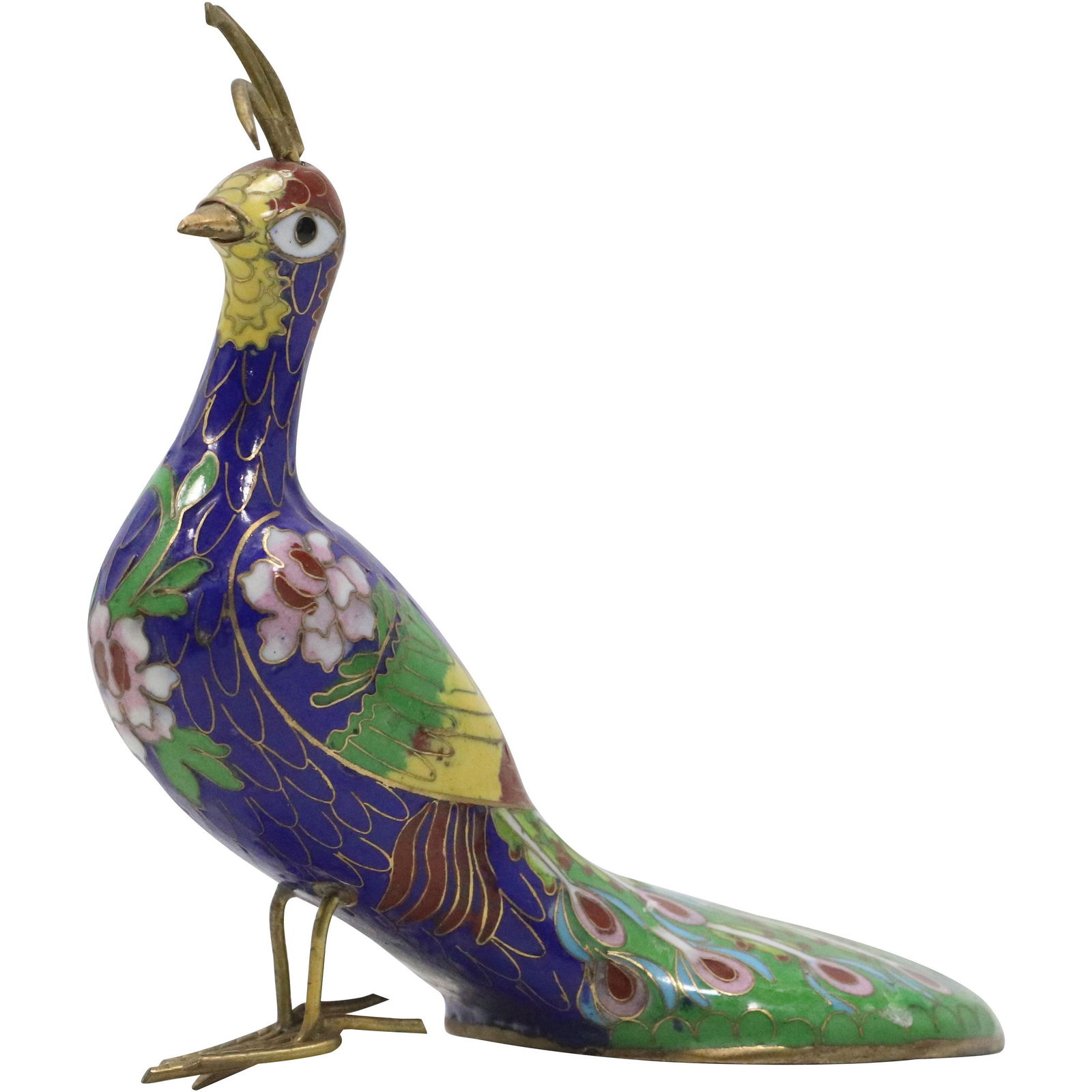 Cloisonne Exotic Bird Figure Statue (1 of 10)