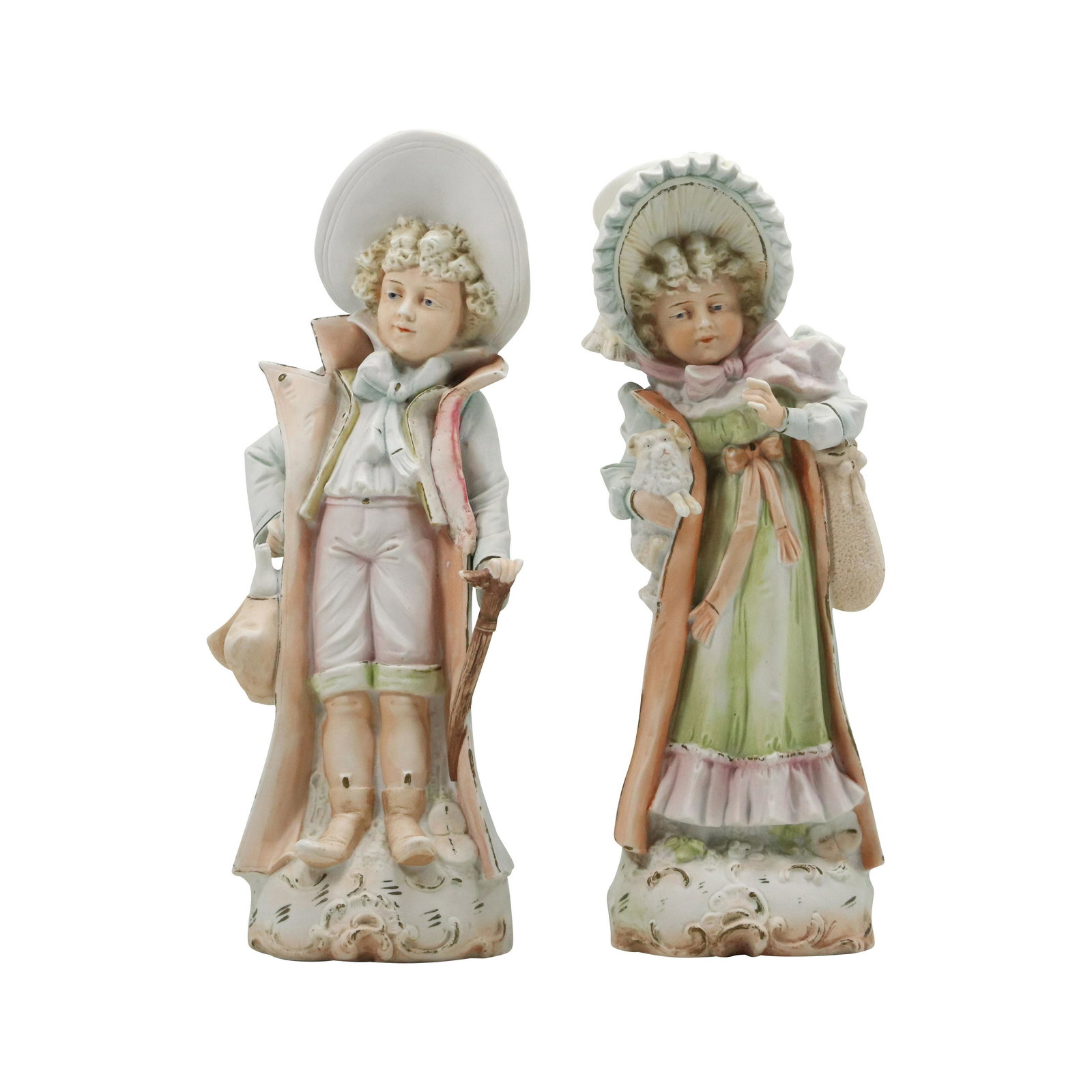 [2] French Bisque Porcelain Fashion Boy and Girl Figures Statues (1 of 13)