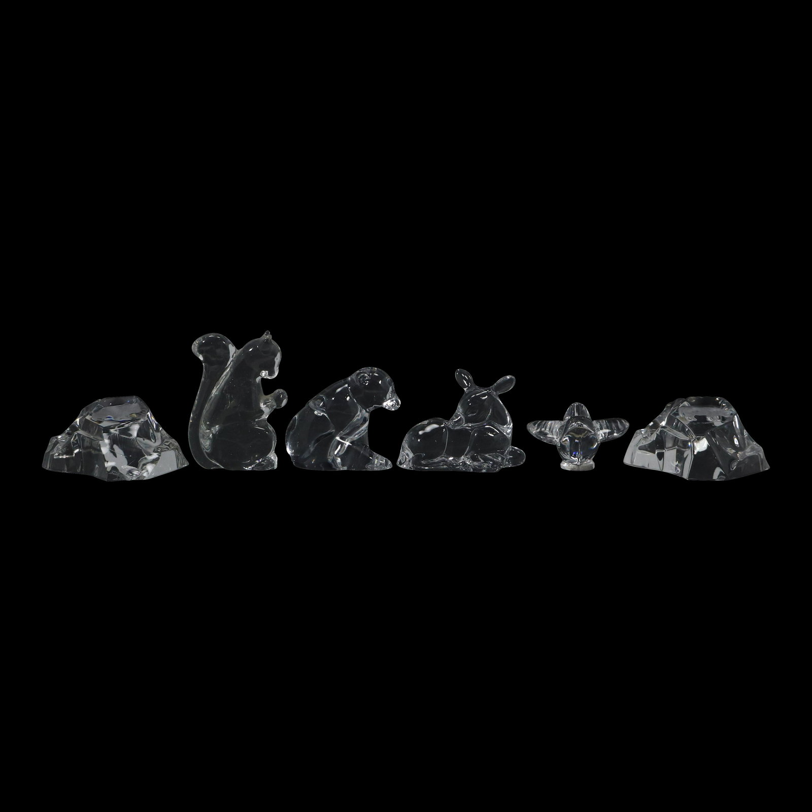 [6] Six Assorted Crystal Glass Animals Figures - Nice Variety (1 of 20)