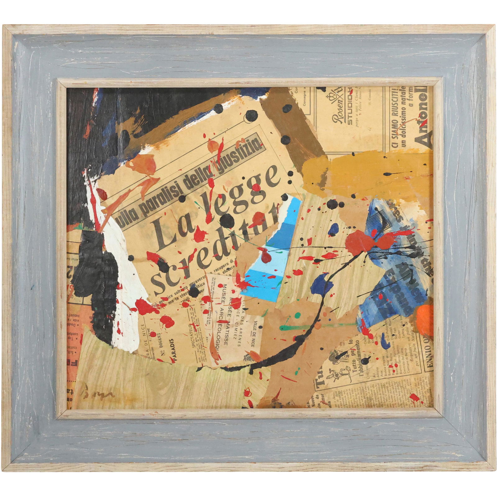 Jeffrey Boys, PAFA Artist, Abstract Collage, Framed. Pennsylvania Academy Fine Arts (1 of 14)