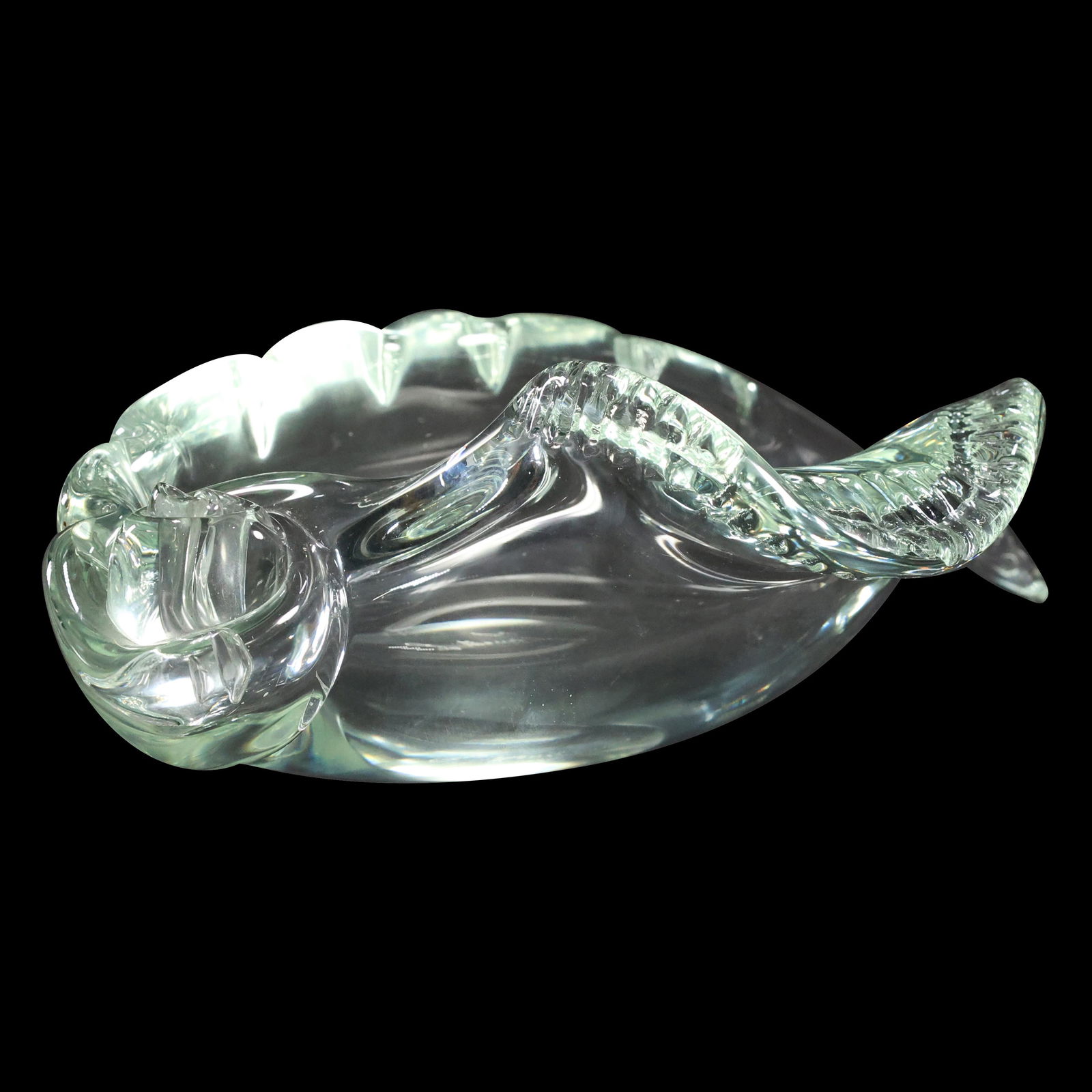 Licio Zanetti Signed Crystal Glass Conch Shell Sculpture 11.25 inches (1 of 10)