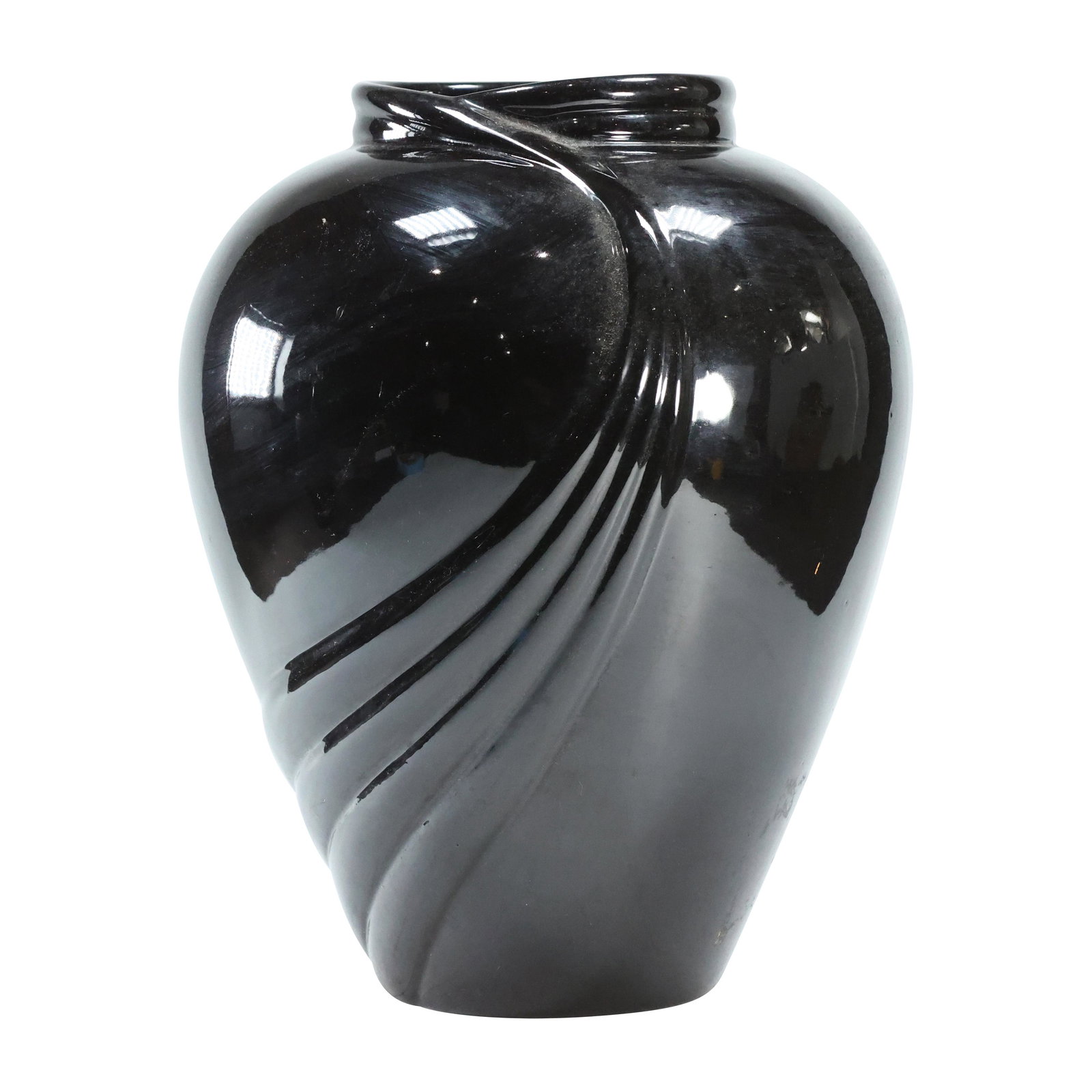 Modern Design Black Ceramic Vase 11.5 inches height (1 of 6)