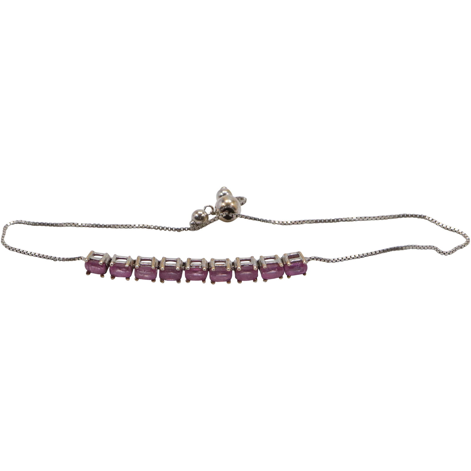 .925 STERLING SILVER Bracelet with Pink Topaz 9 in. x 4 1/2 in. (1 of 7)