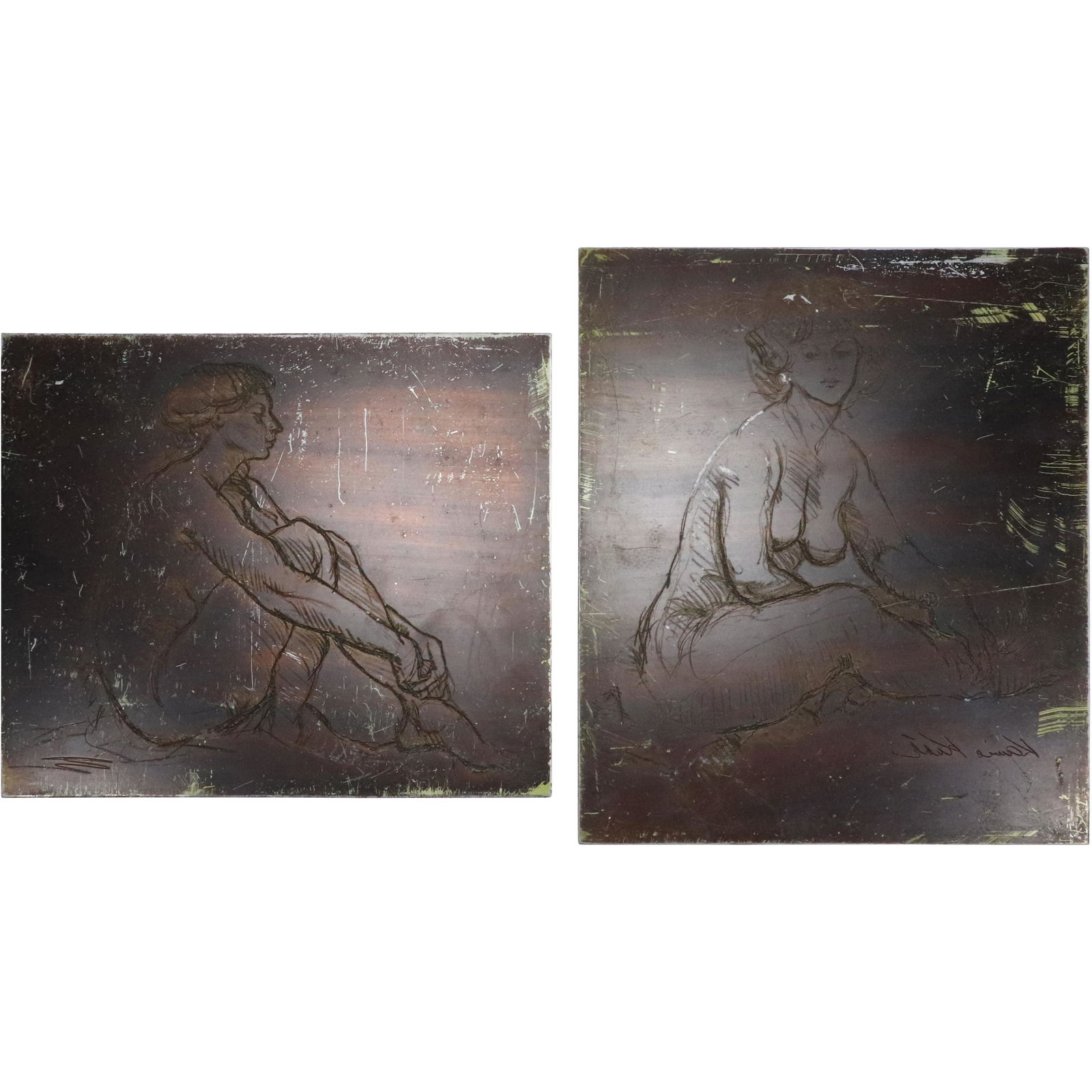 [2] Signed Kamil Kubik, American, Metal Printing Plates Nudes (1 of 13)