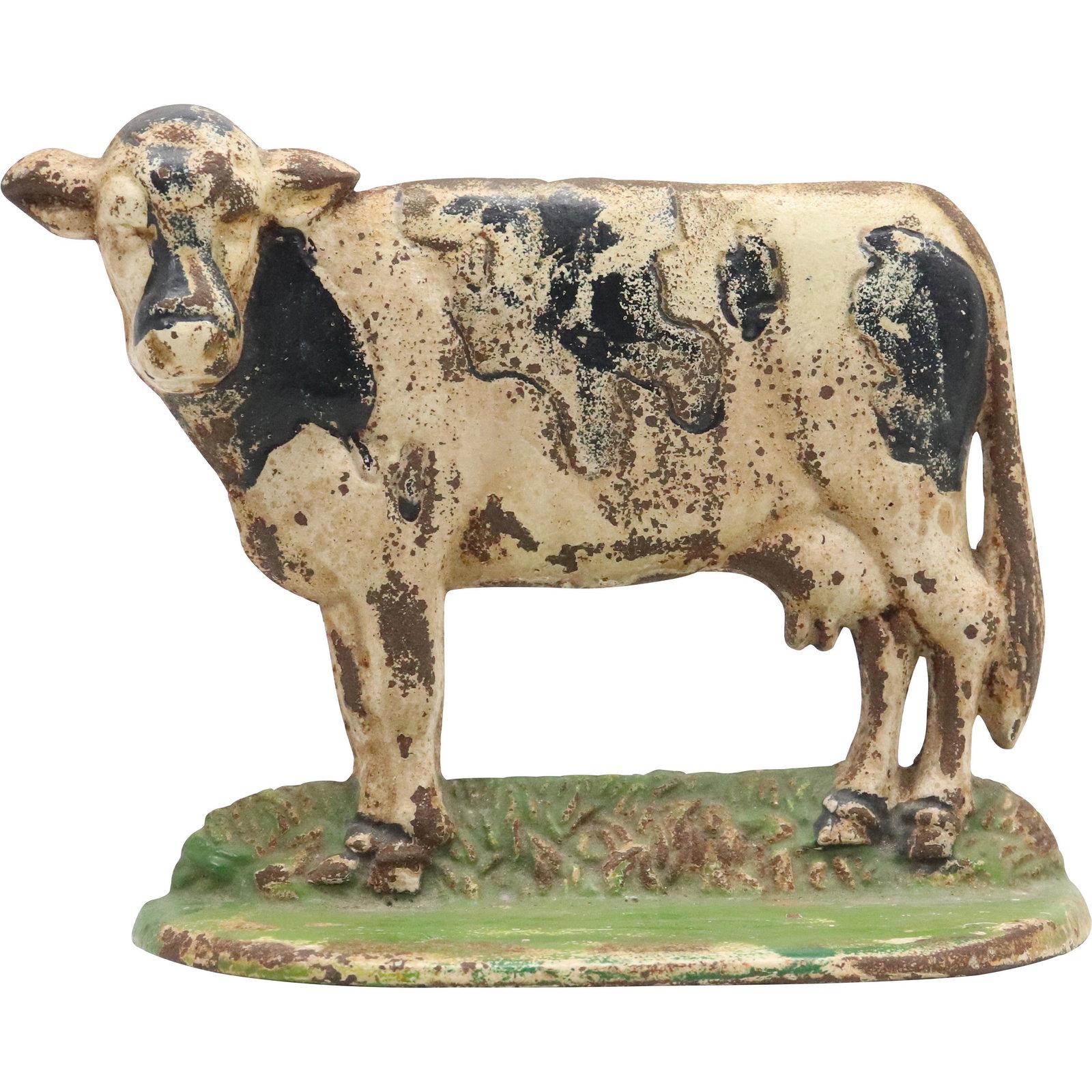 Cast Iron Cow Figure Doorstop in Original Paint Finish (1 of 10)