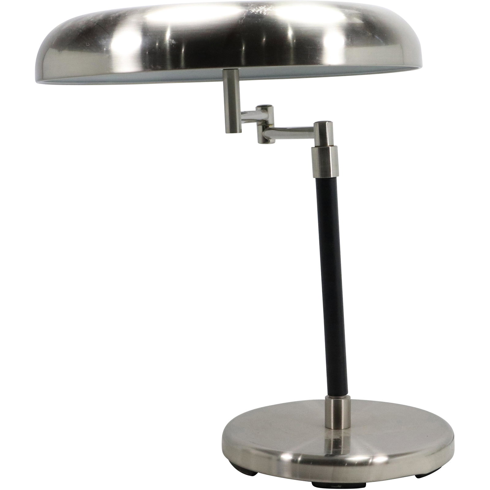 Brushed Metal Modern Design Desk Lamp with Saucer Shade (1 of 10)
