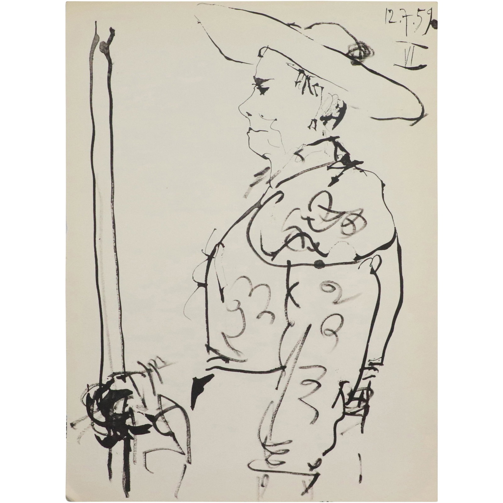 Pablo Picasso Vintage Double Sided Lithograph (1 of 11)