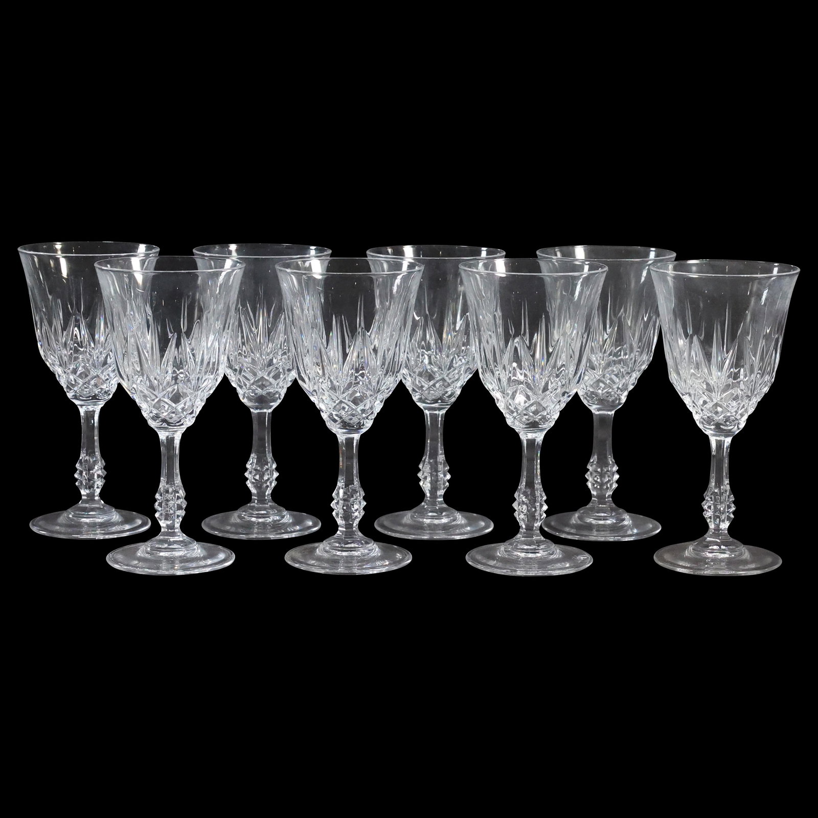 [8] Eight Elegant Crystal Glass Stemware Cocktail Glasses (1 of 8)