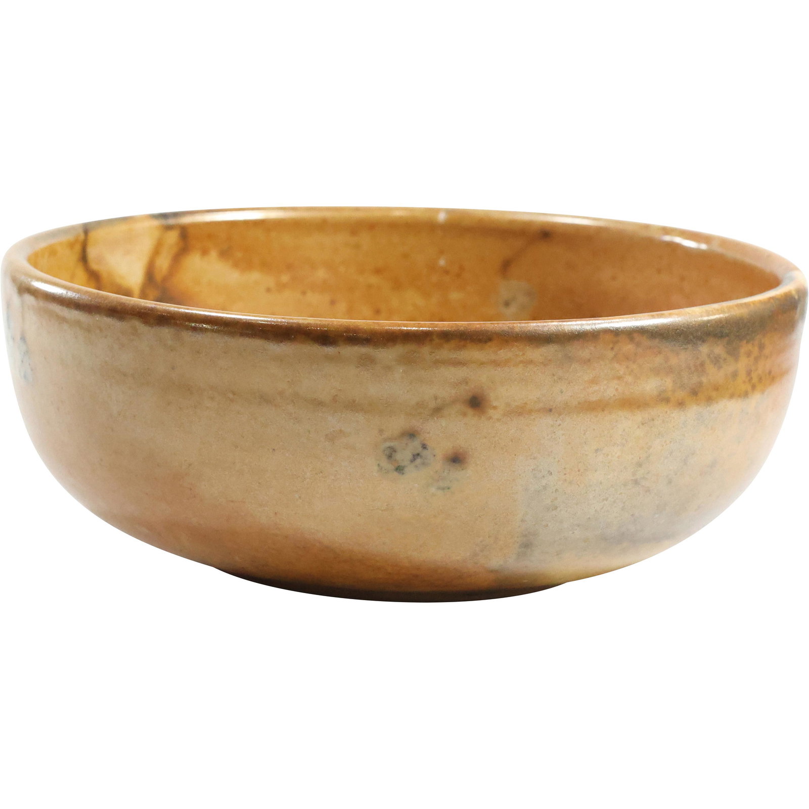 Signed Avery Studio Art Pottery Bowl Faux Burl Wood Glaze Finish (1 of 7)