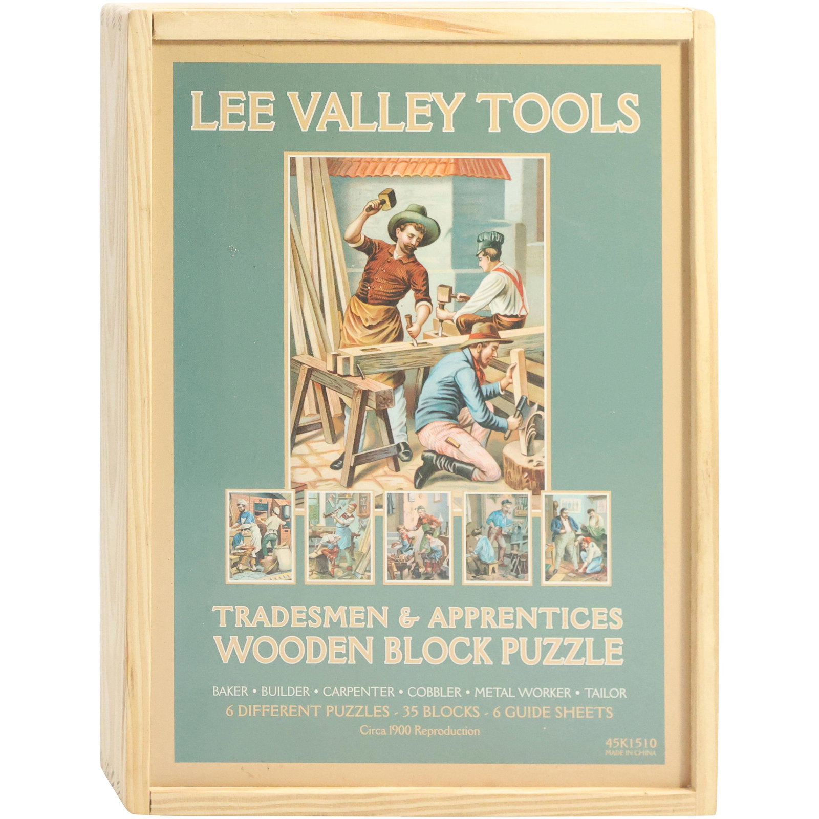 Lee Valley Tools, Tradesman and Apptrentice, Wooden Block Puzzle in Original Box (1 of 12)