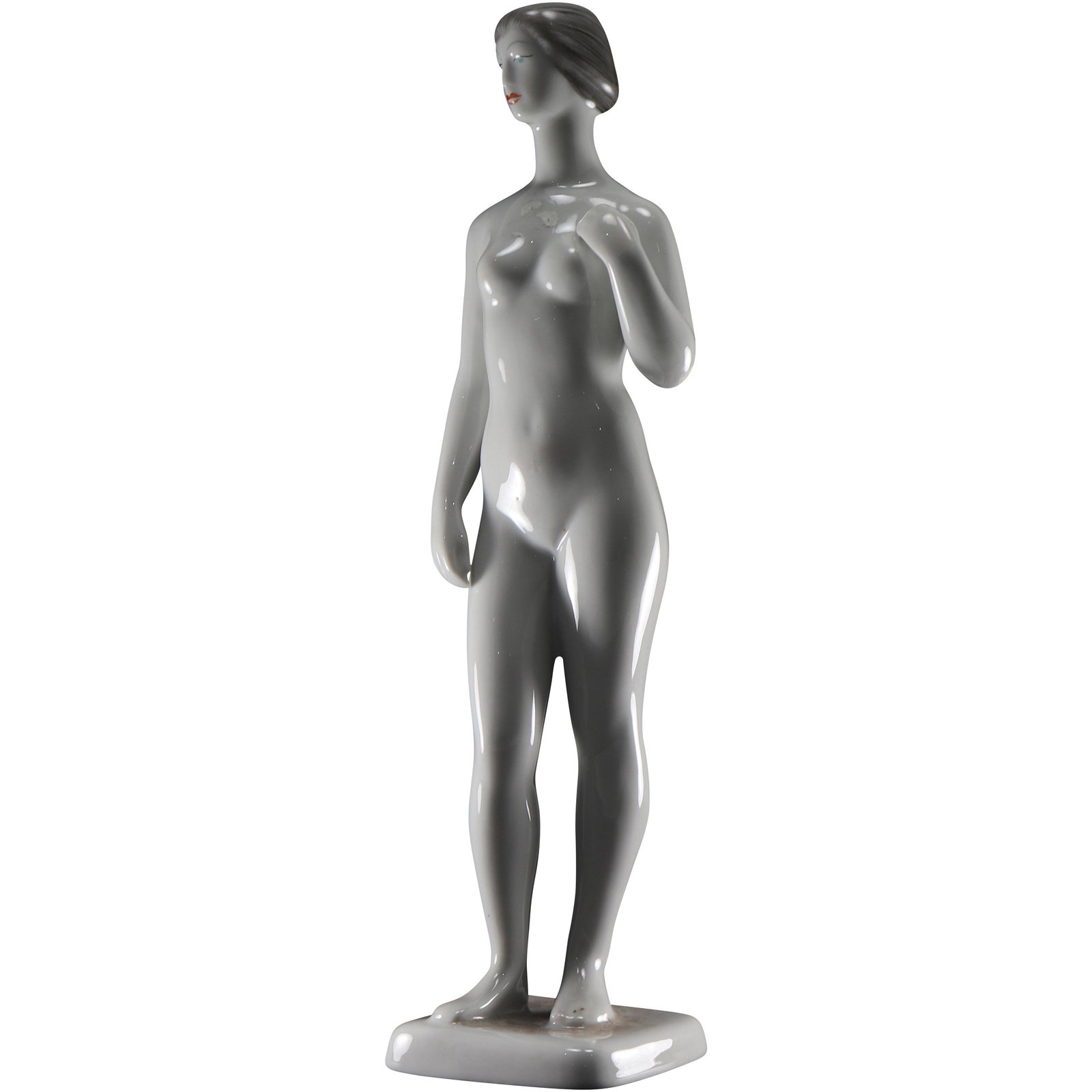 Hollohaza Hungary White Porcelain Nude Woman Figure Statue: HOLLOHAZA HUNGARY White Porcelain Nude Woman Figure Statue 11 in. height. size: 11h 2.75w