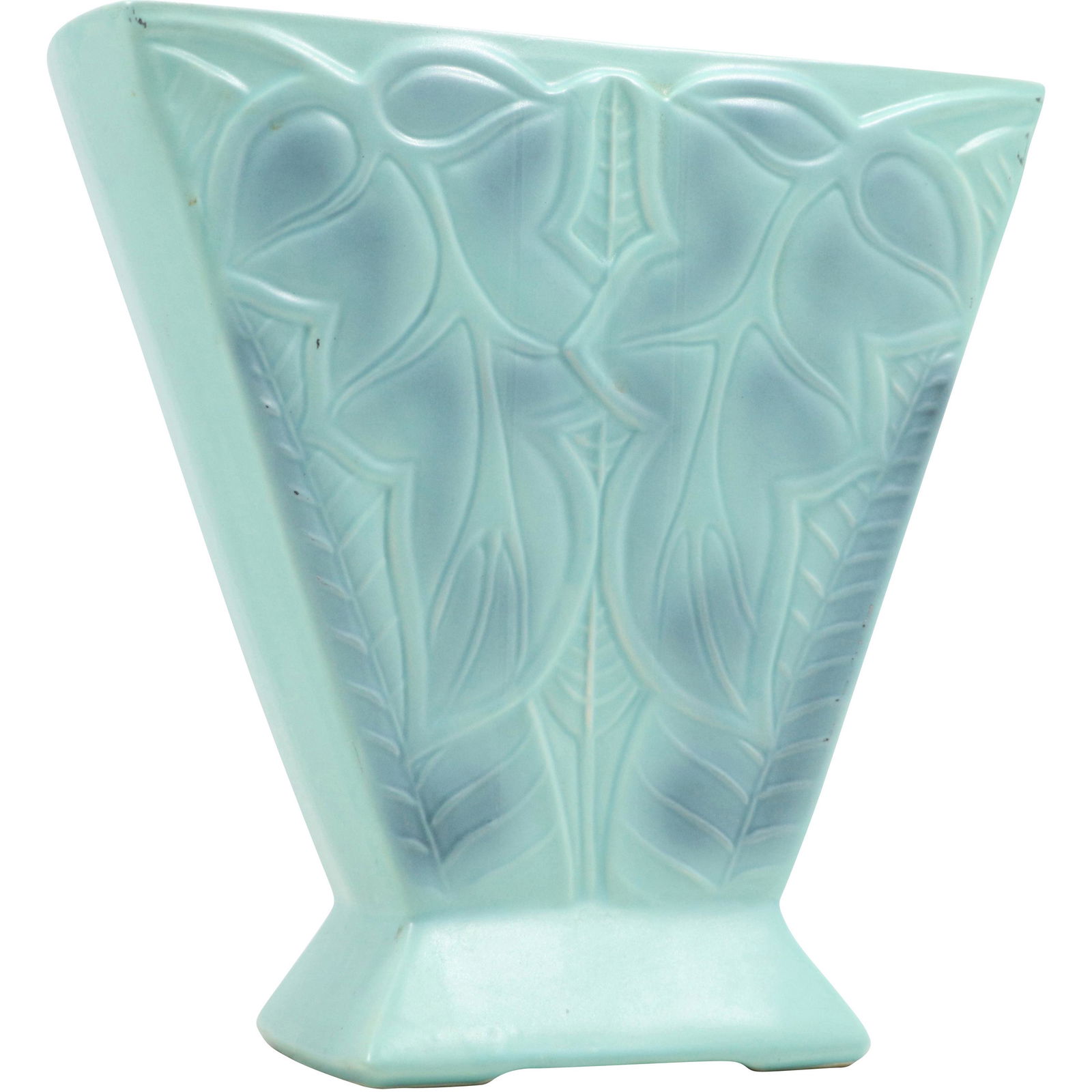 Mid-Century Modern USA Blue Ceramic Vase 11 inches height (1 of 8)