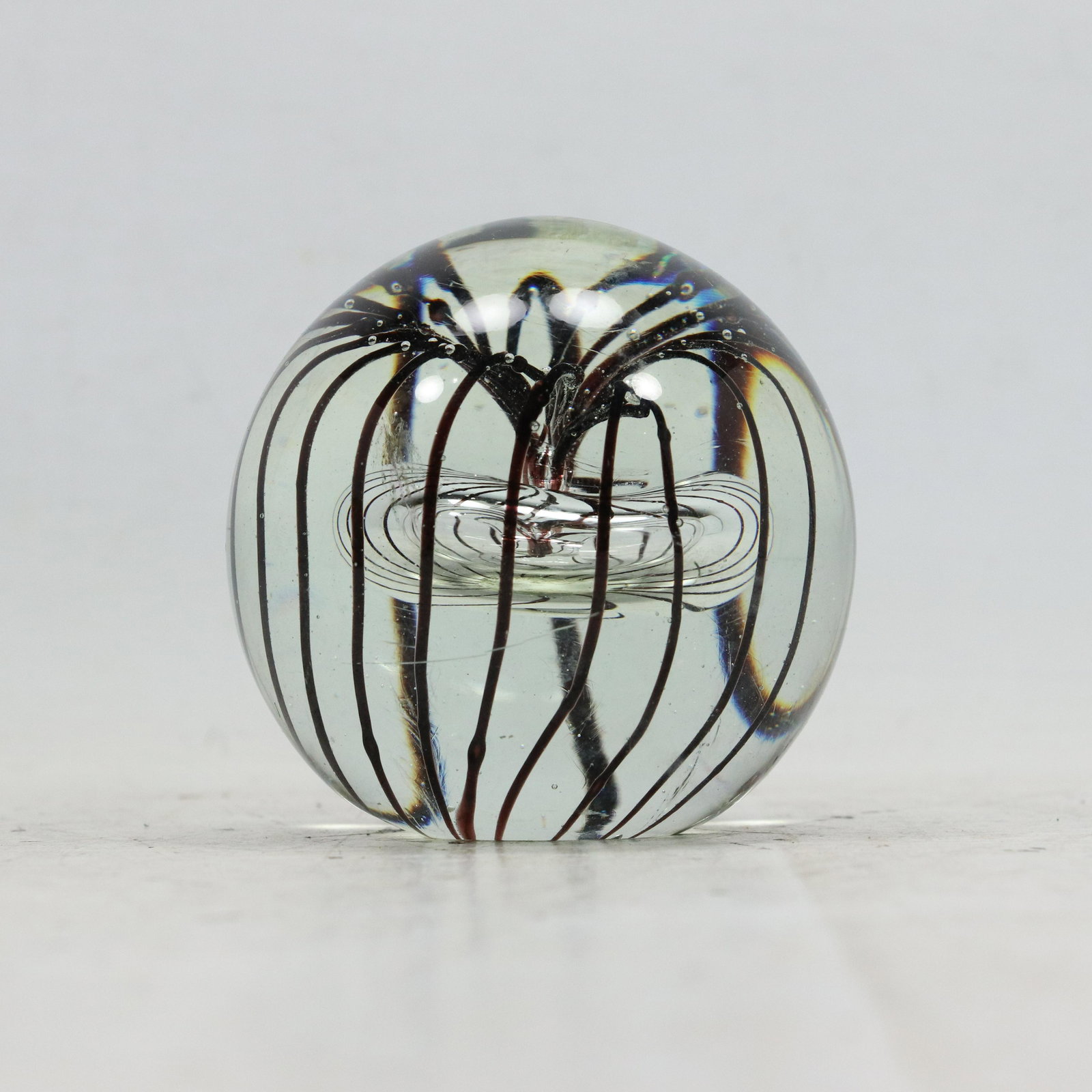 Large Art Glass Paperweight with Jelly Fish Style Internal Decoration (1 of 7)