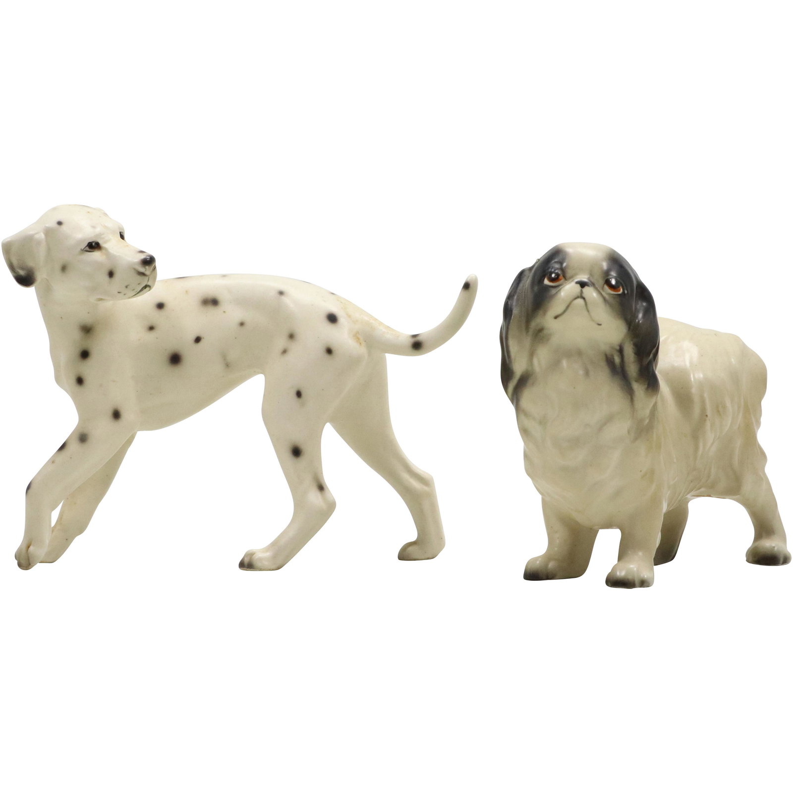 [2] Ceramic Dog Figures: Japanese Spaniel and Dalmation (1 of 12)