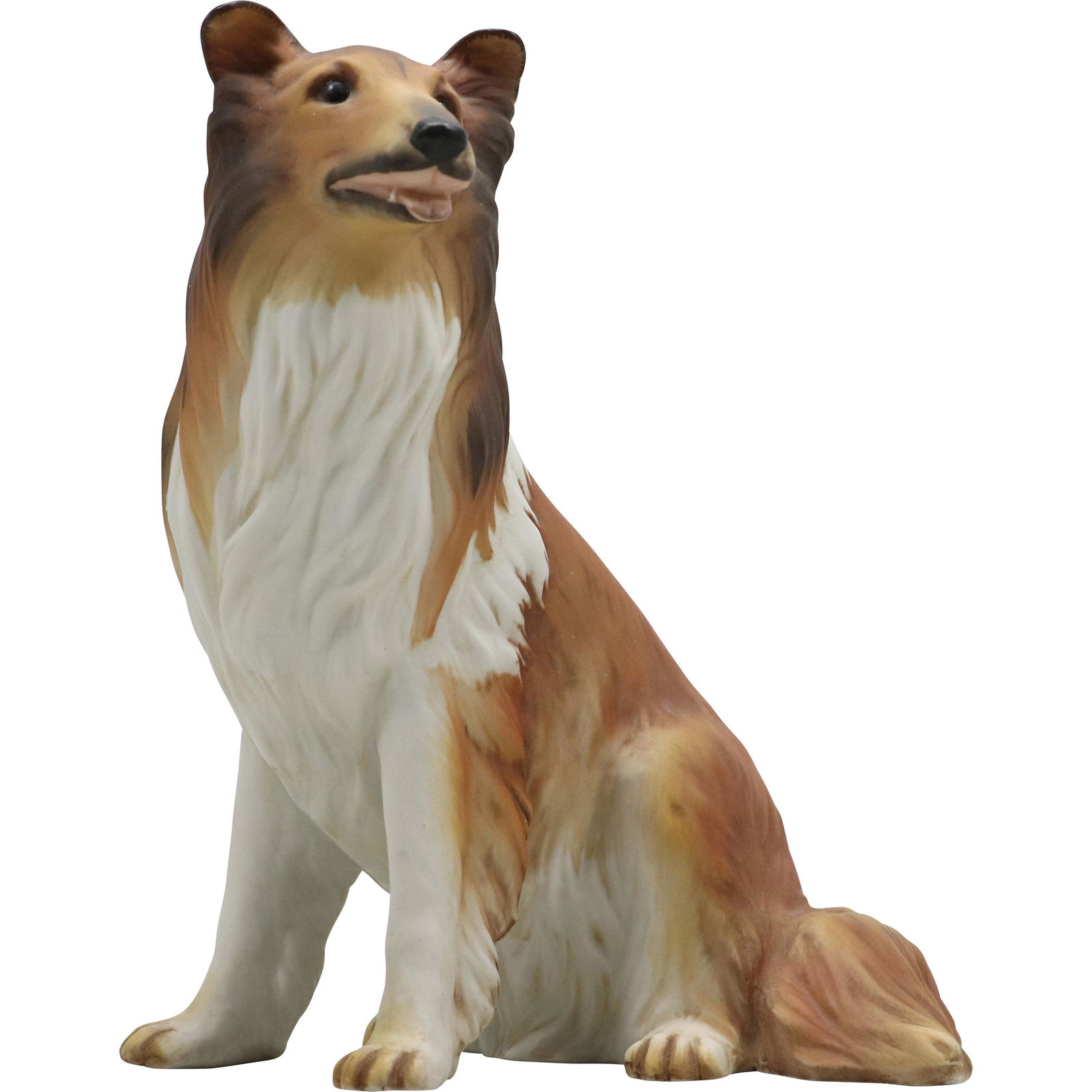 Collie Dog Figure Statue by Masterpiece Porcelain: Collie Dog Figure Statue by Masterpiece Porcelain. size: 8h 6w
