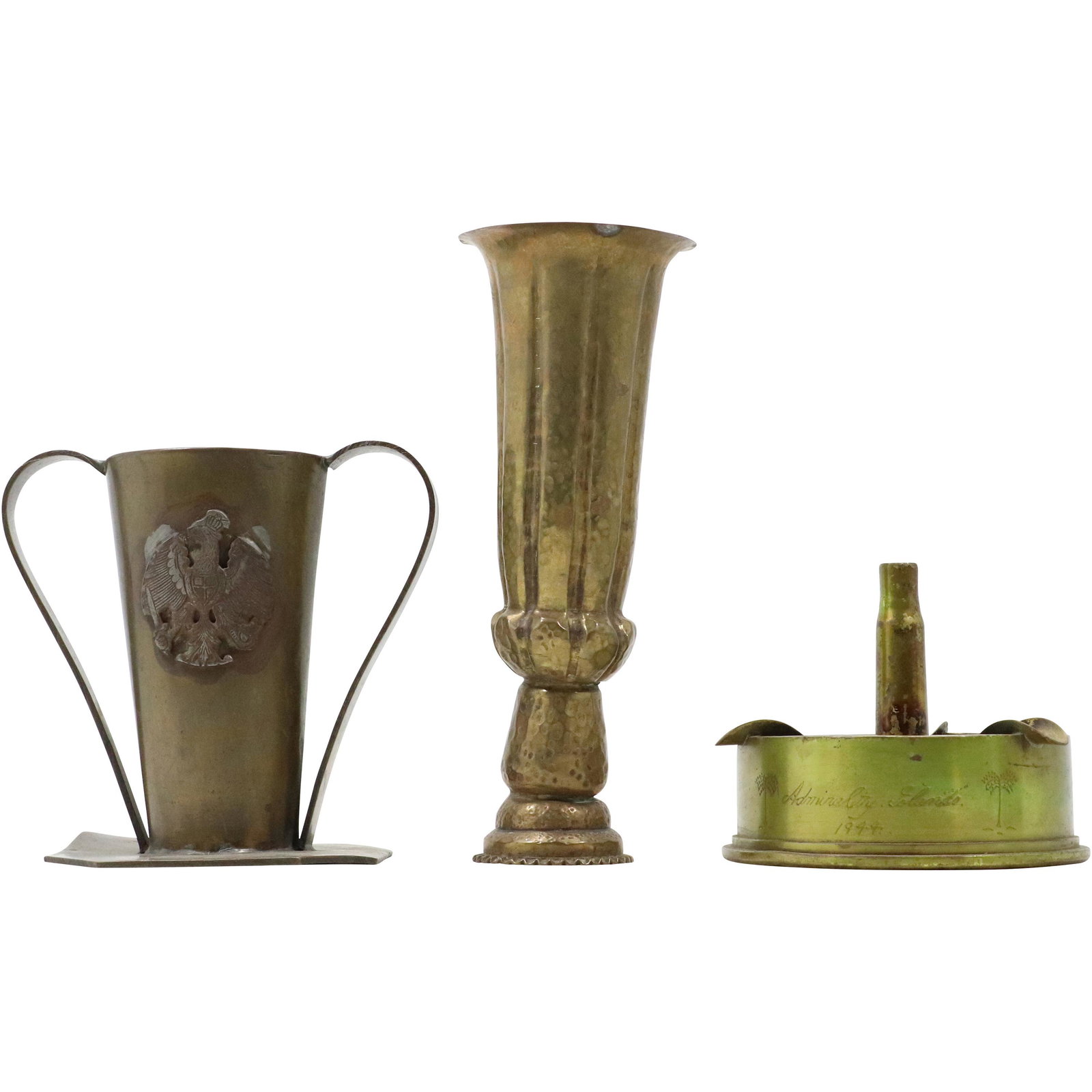 [3] Assorted Brass Vintage "Trench Art" Items, Sculptures (1 of 17)
