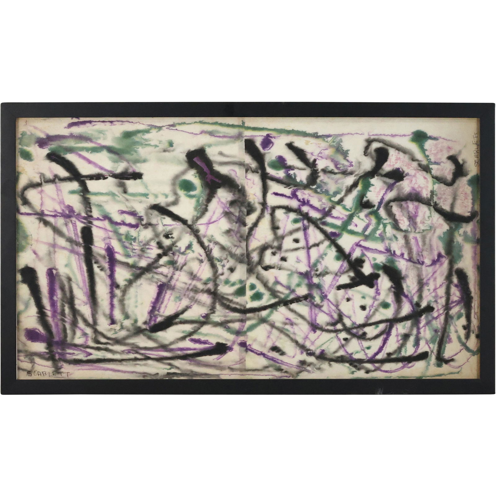 Rolph Scarlett, Abstract Work on Paper, Signed, Framed (1 of 13)