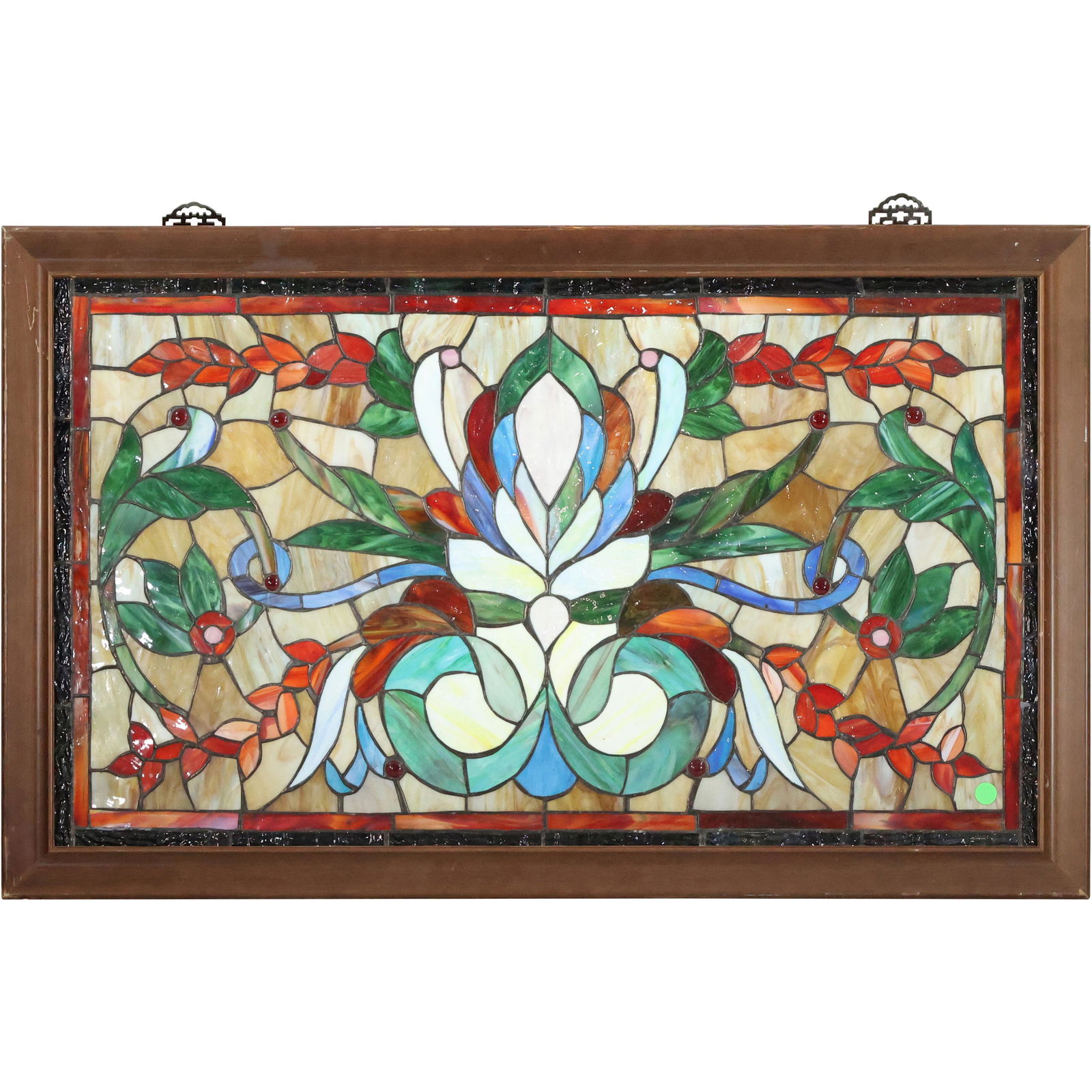 Decorative Ornate Stain and Leaded Glass Window (1 of 13)