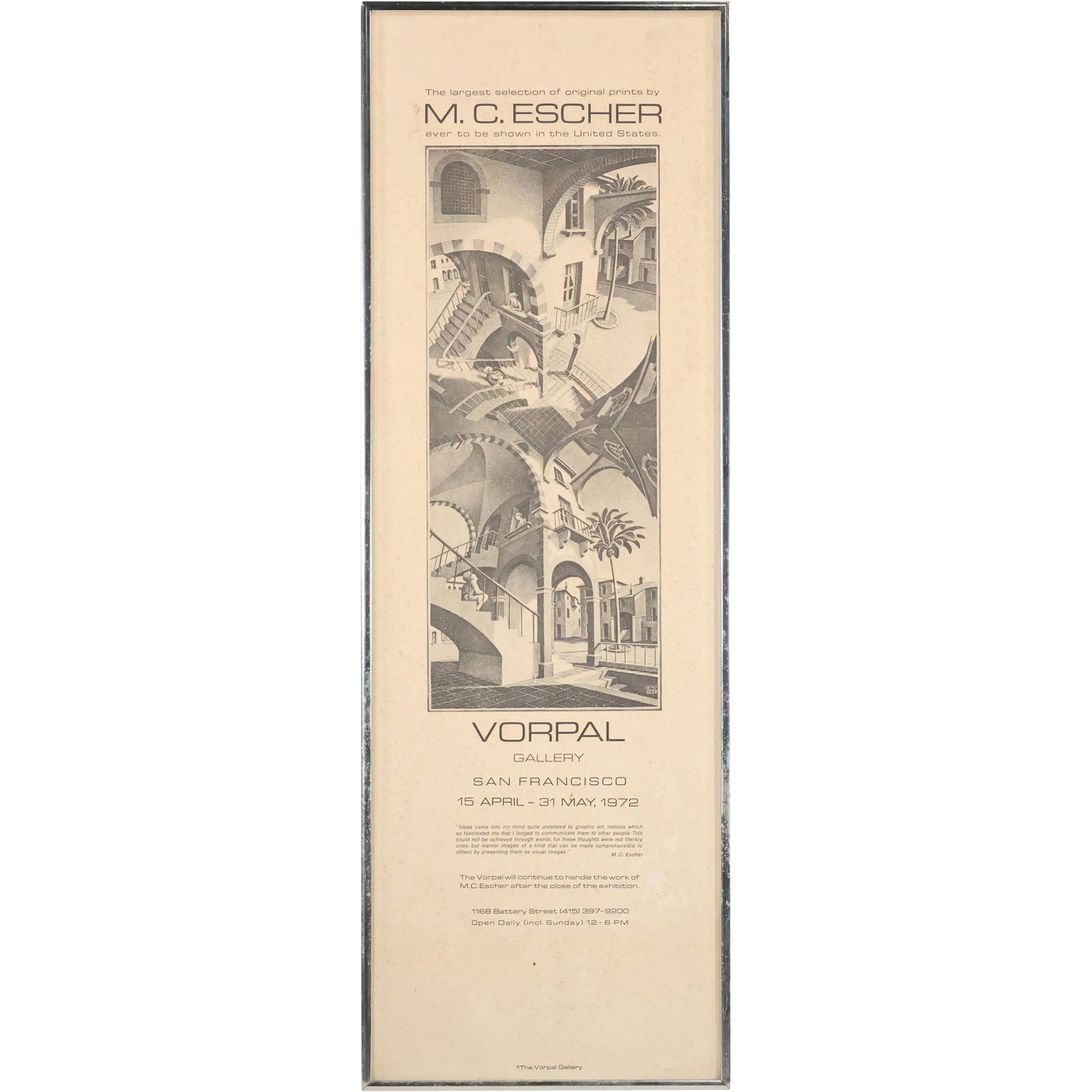 M C  ESCHER - Exhibition Poster Framed (1 of 12)