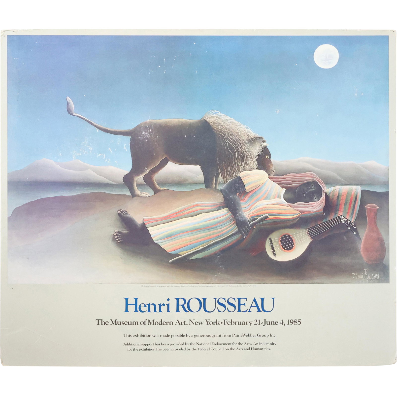 Henri Rousseau Exhibition Poster: Henri Rousseau Exhibition Poster. size: 29 x 34