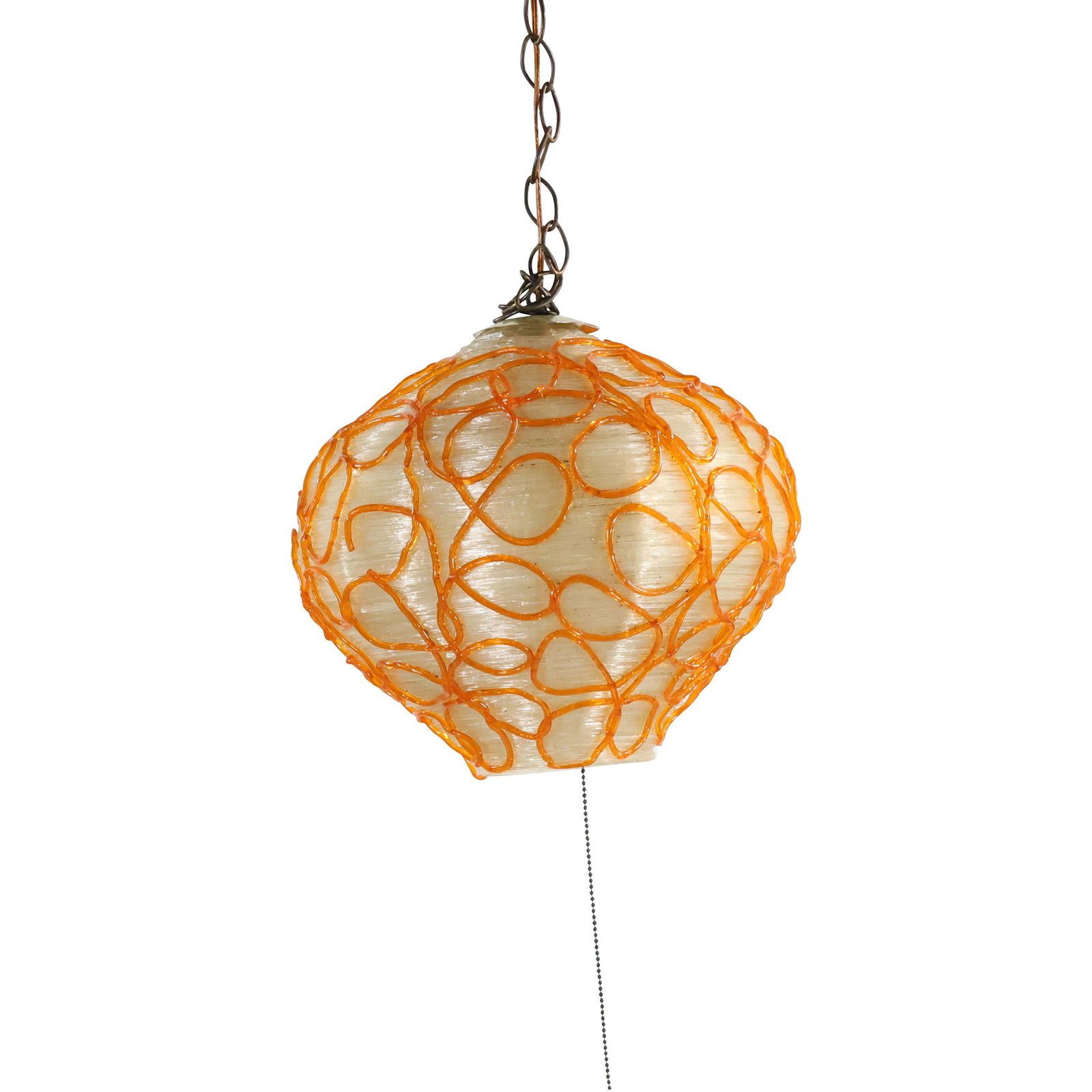Mid-Century Modern Lucite Spaghetti Swag Lamp (1 of 11)