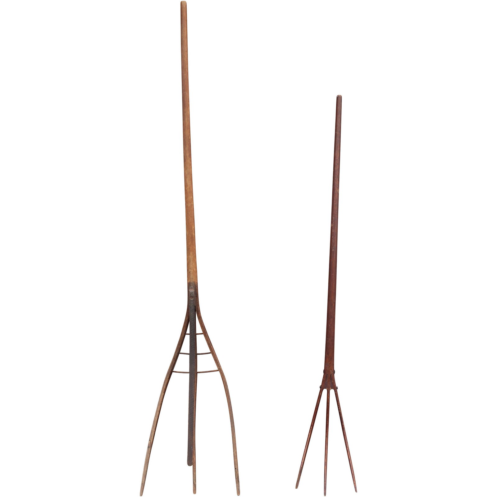 Two(2) Antique Primitive American Wood Hayforks (1 of 19)