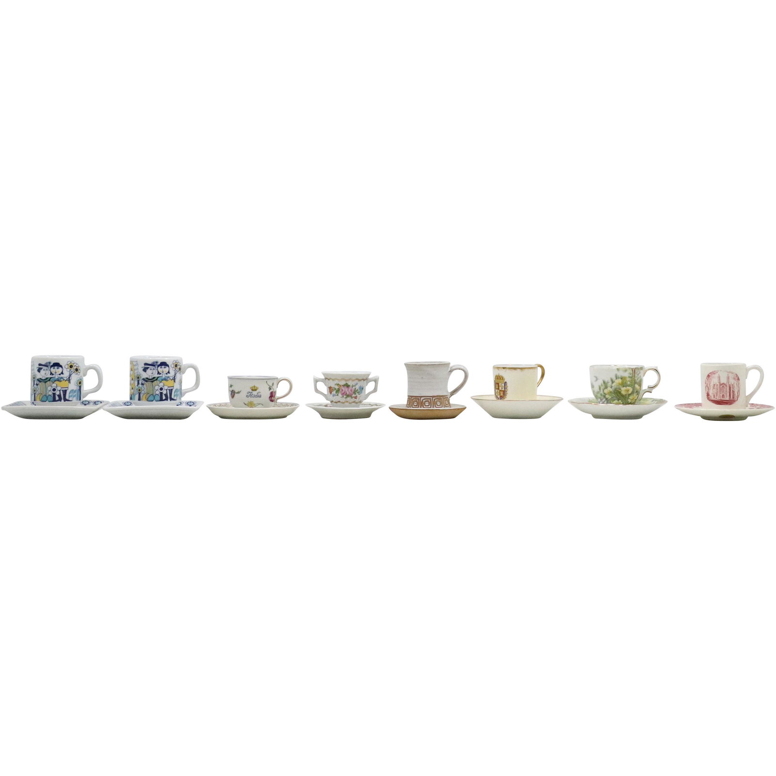 16 pcs. Estate Grouping of 8 Assorted Cups and Saucers Various Makers (1 of 19)