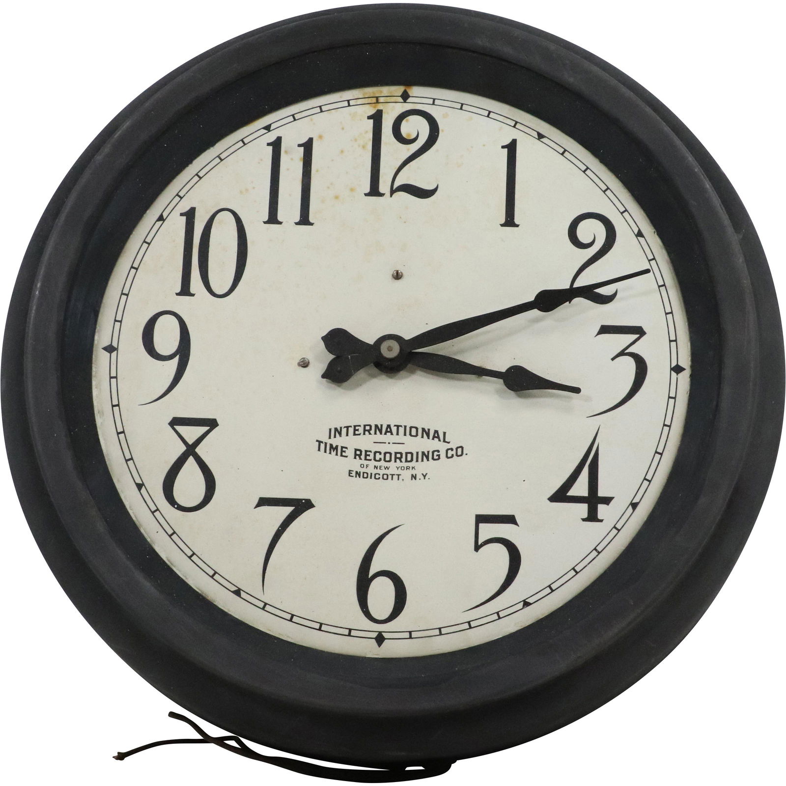 International Time Recording Co Vintage Industrial Factory Wall Clock: International Time Recording Co Vintage Industrial Factory Wall Clock. size: 3.5h 15.5w