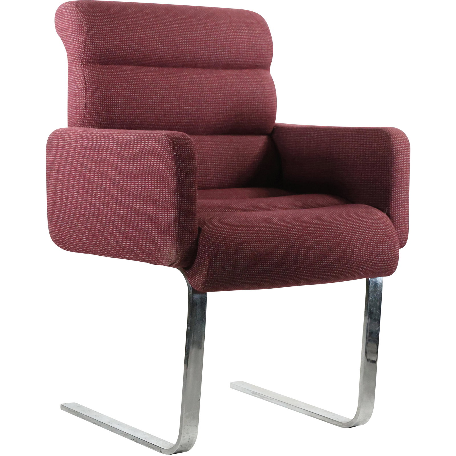 Mid-Century Modern Chrome Flat Base Base Spring Chair by Preview: Mid-Century Modern Chrome Flat Base Base Spring Chair by Preview. size: 34.5 x 24 x 23