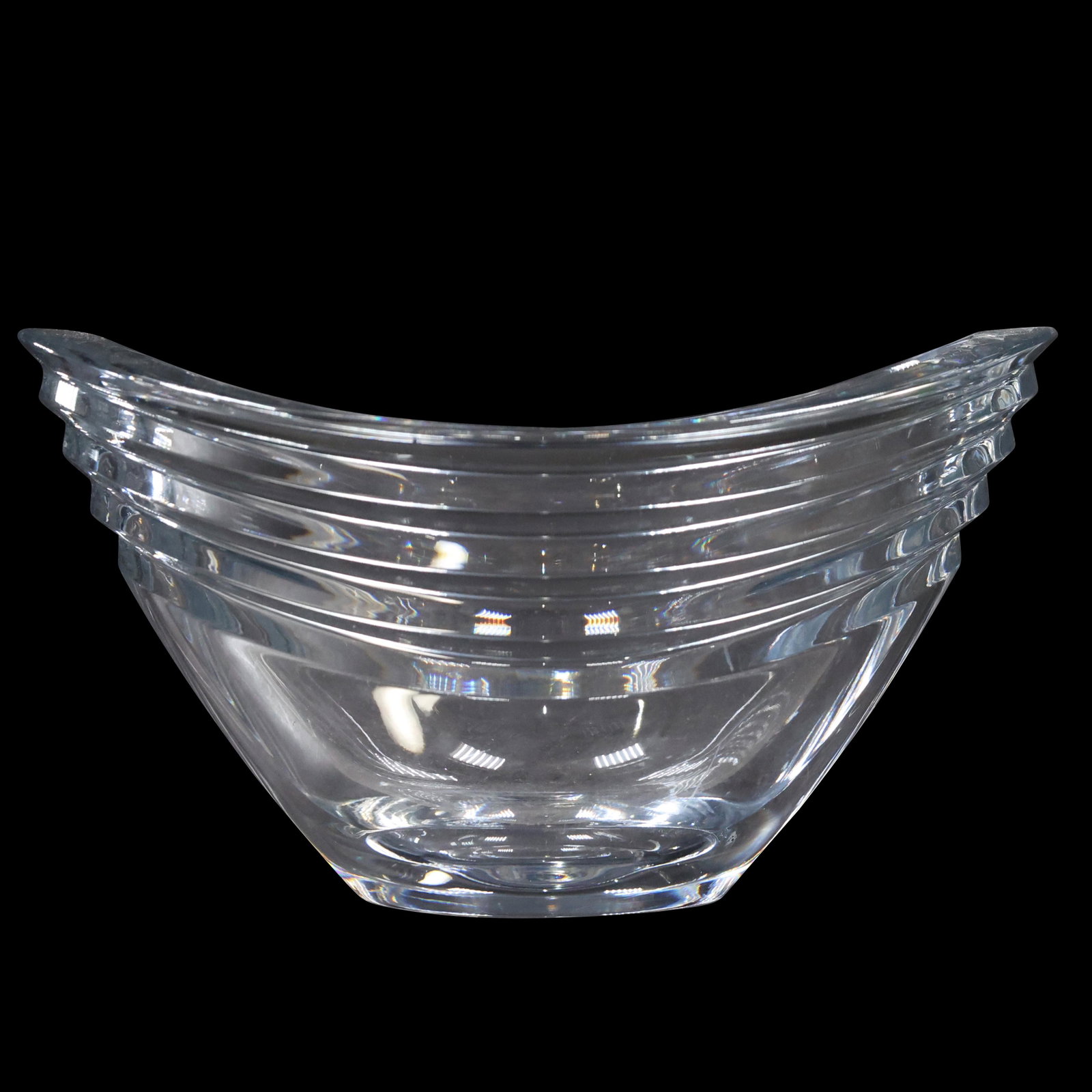 LENOX Fine Crystal Glass Modern Design Bowl: LENOX Fine Crystal Glass Modern Design Bowl. size: 5.5 x 10