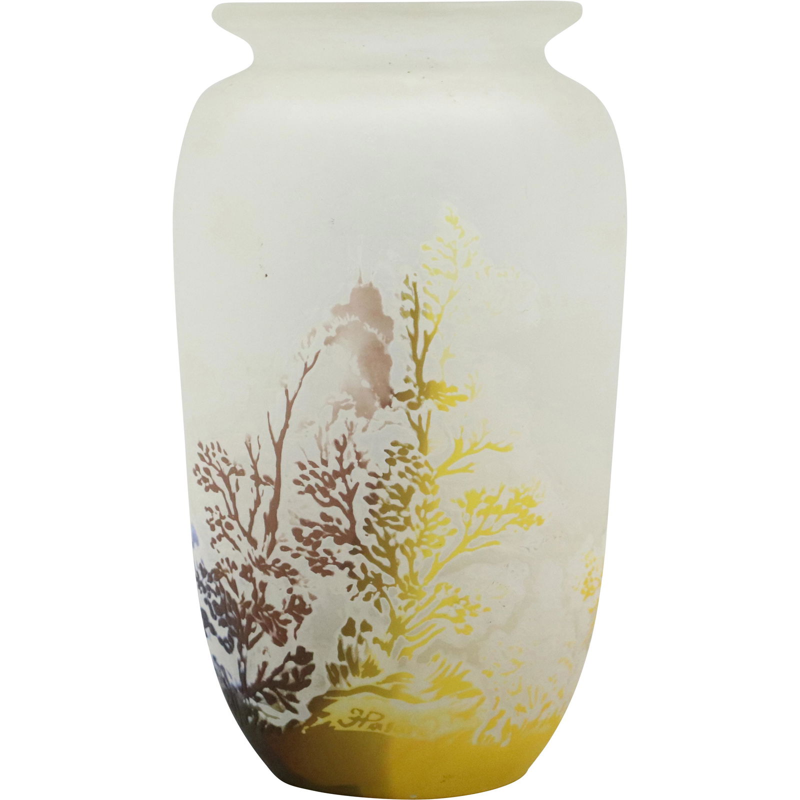 Legras Style Landscape Scenic Art Glass Vase (1 of 8)